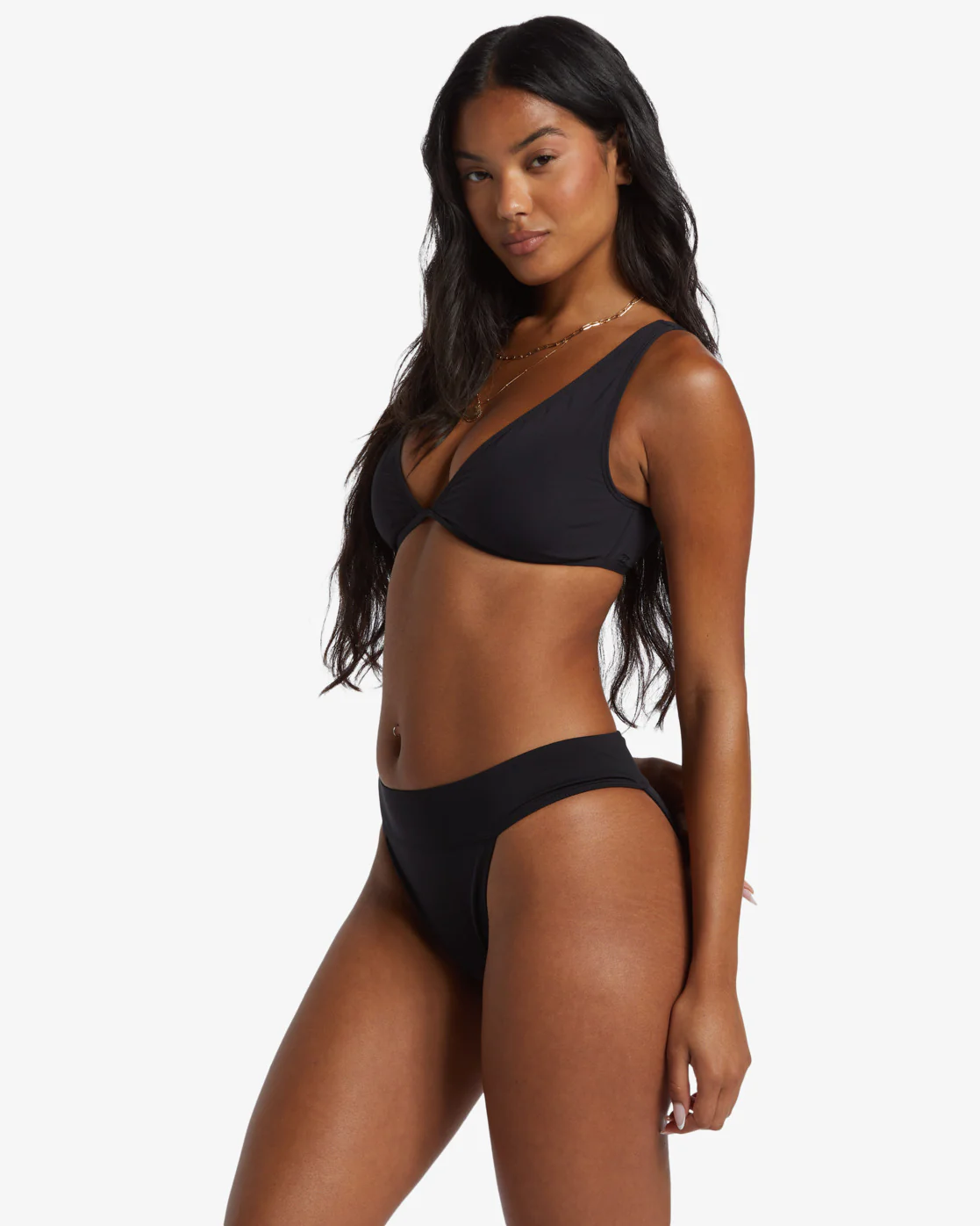 Billabong Sol Searcher Aruba Bikini Bottoms - Black Pebble -Biliabong Outlet