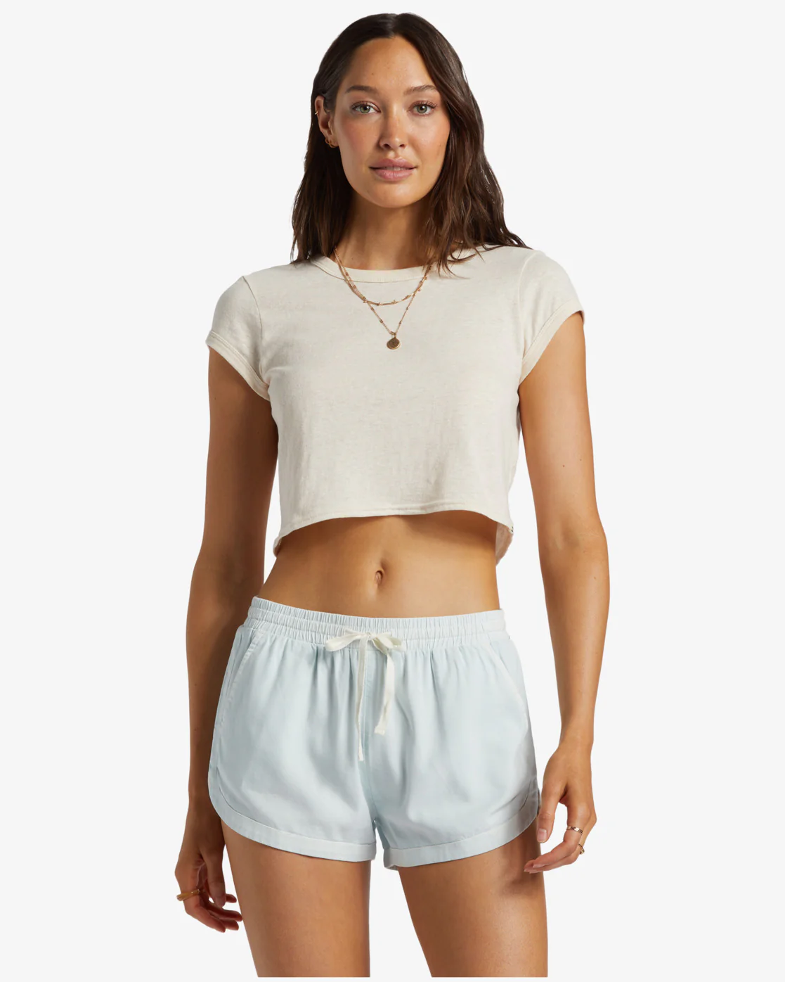 Billabong Road Trippin Elastic Waist Shorts - Dusk Blue -Biliabong Outlet