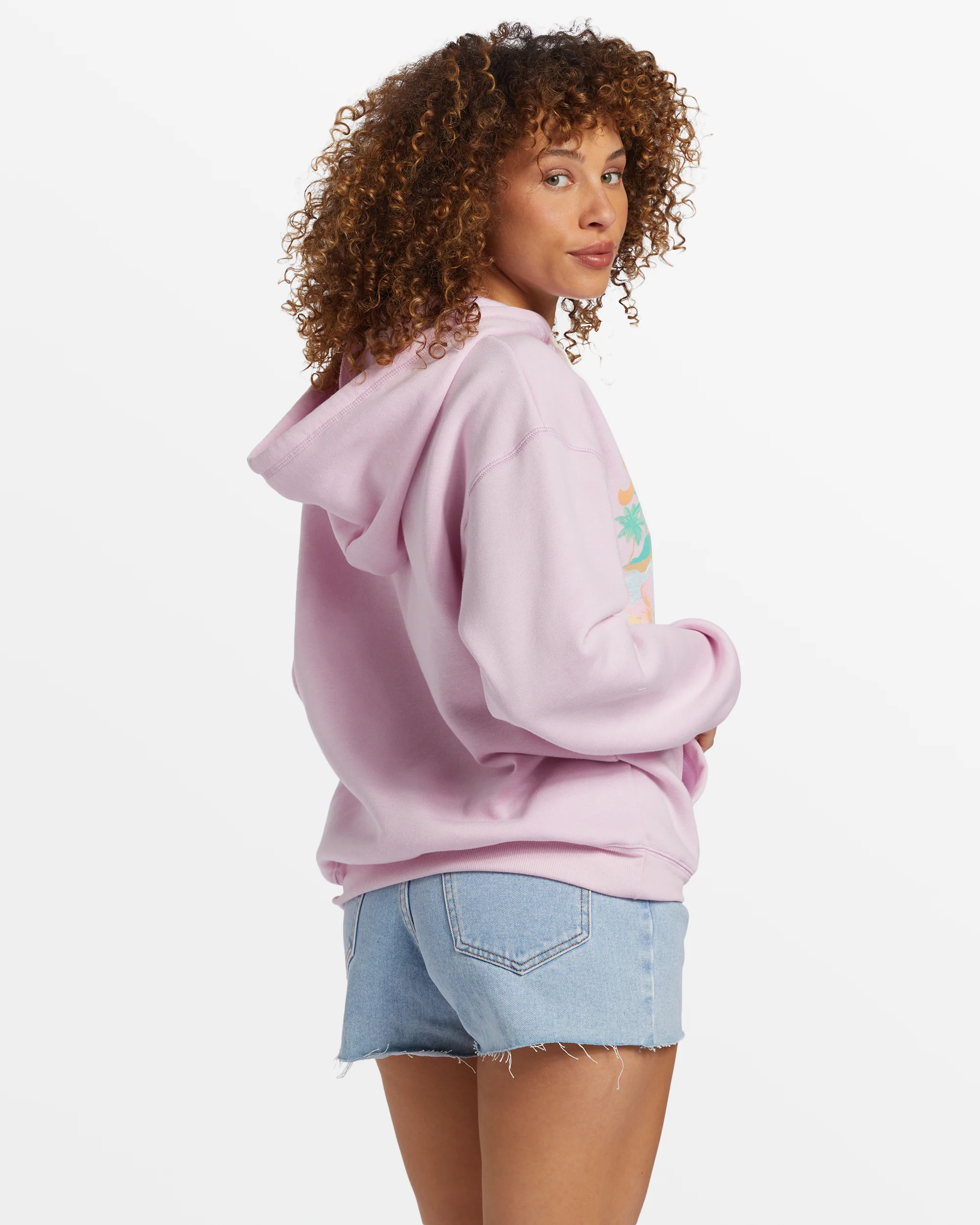 Billabong Lets Get Away Hoodie - Sweet Pink -Biliabong Outlet