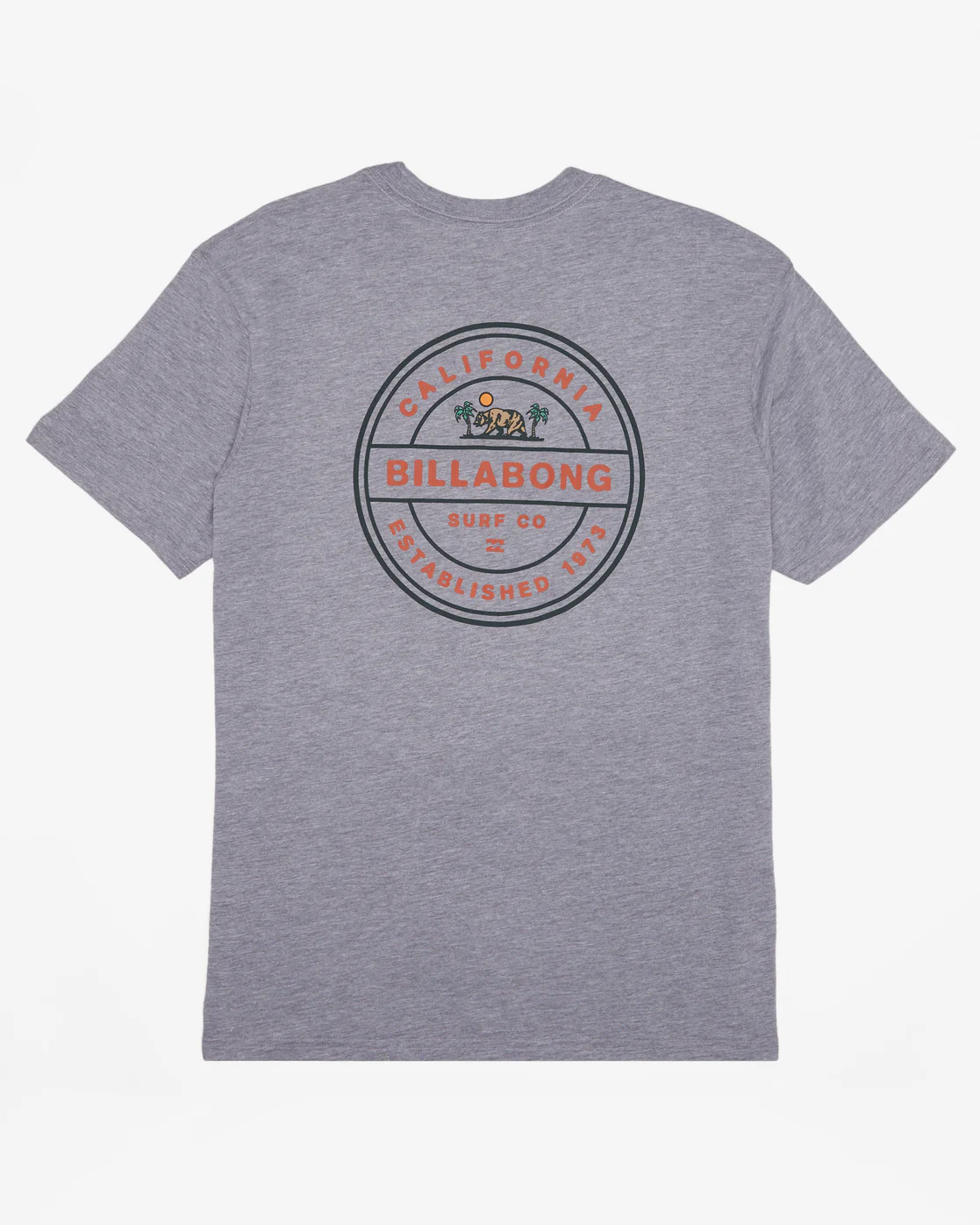Billabong Rotor California Short Sleeve T-Shirt - Grey Heather -Biliabong Outlet