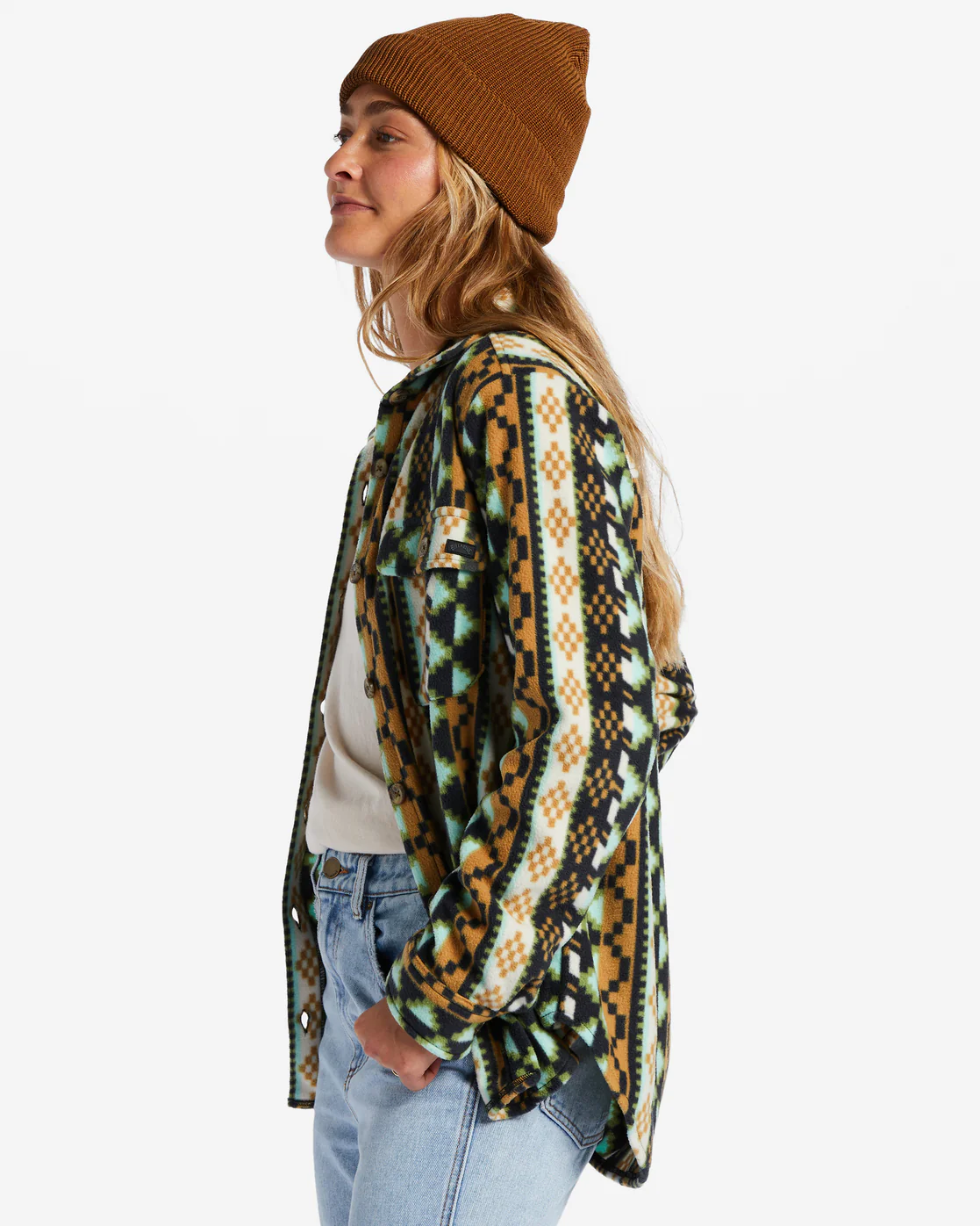 Billabong A/Div Forge Fleece Flannel Shacket - Black Multi -Biliabong Outlet