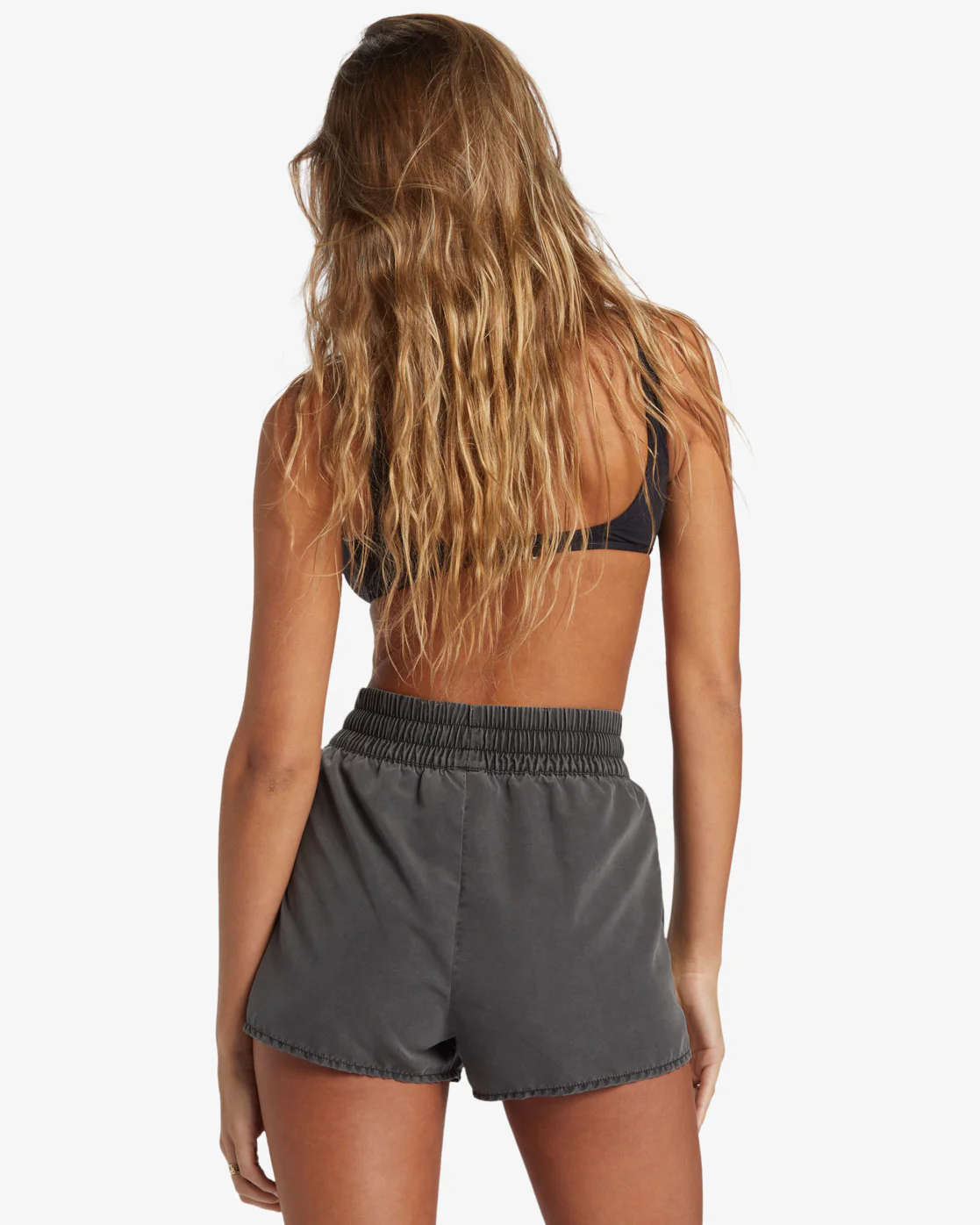 Billabong Sol Searcher New Elastic Waist Volleys - Black Pebble -Biliabong Outlet