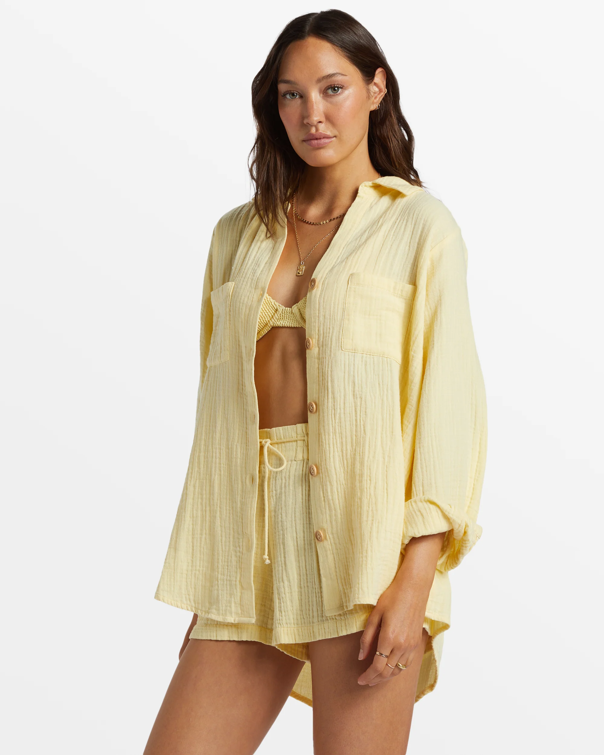 Billabong Swell Shirt Woven Shirt - Mellow Yellow -Biliabong Outlet