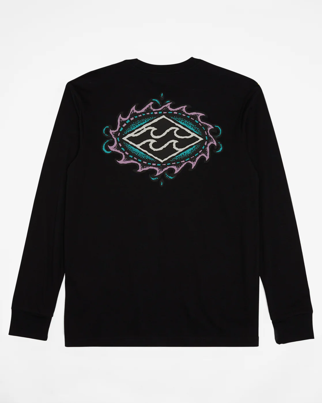 Billabong Crayon Wave Long Sleeve T-Shirt - Black -Biliabong Outlet