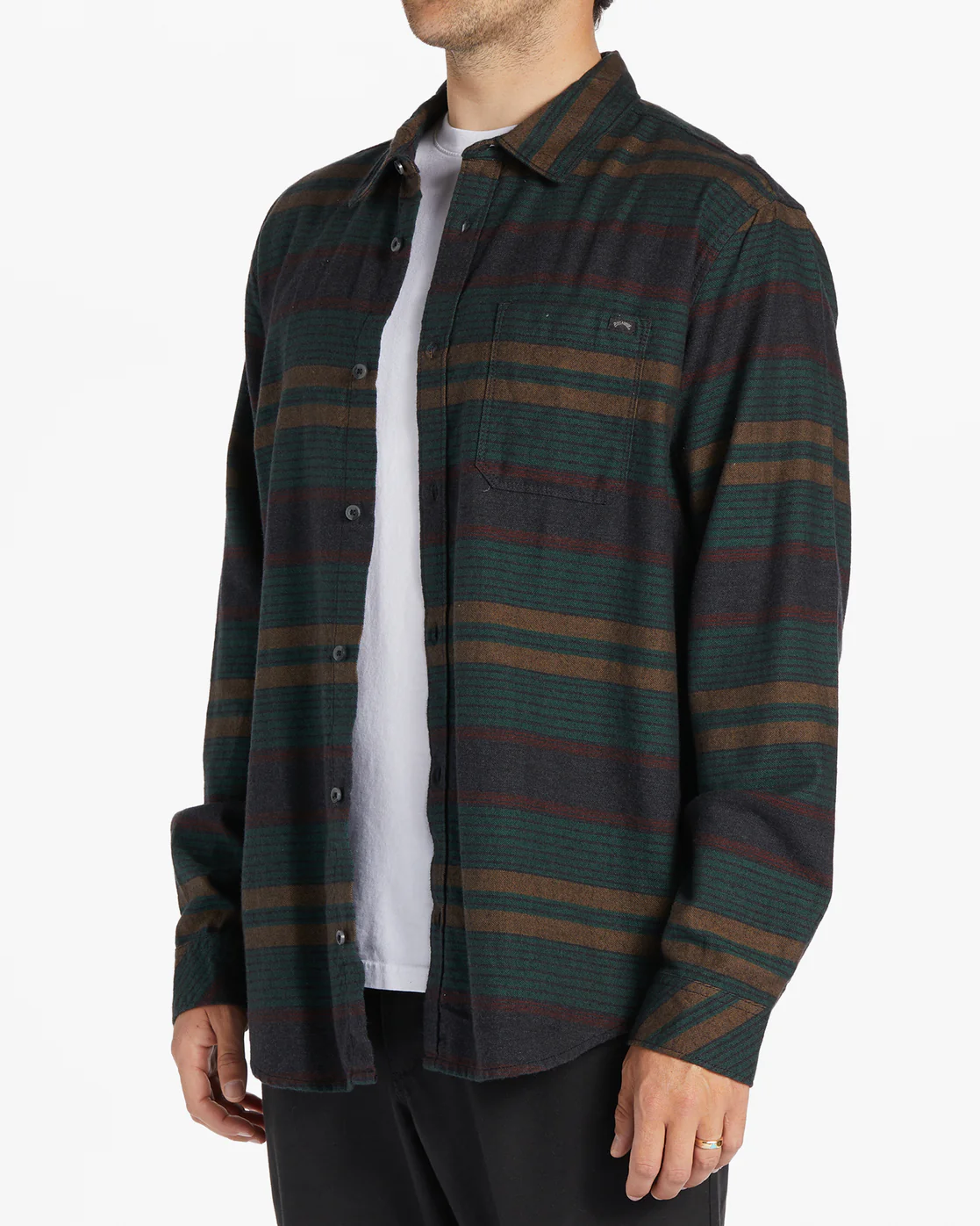 Billabong Coastline Flannel Long Sleeve Shirt - Jungle -Biliabong Outlet
