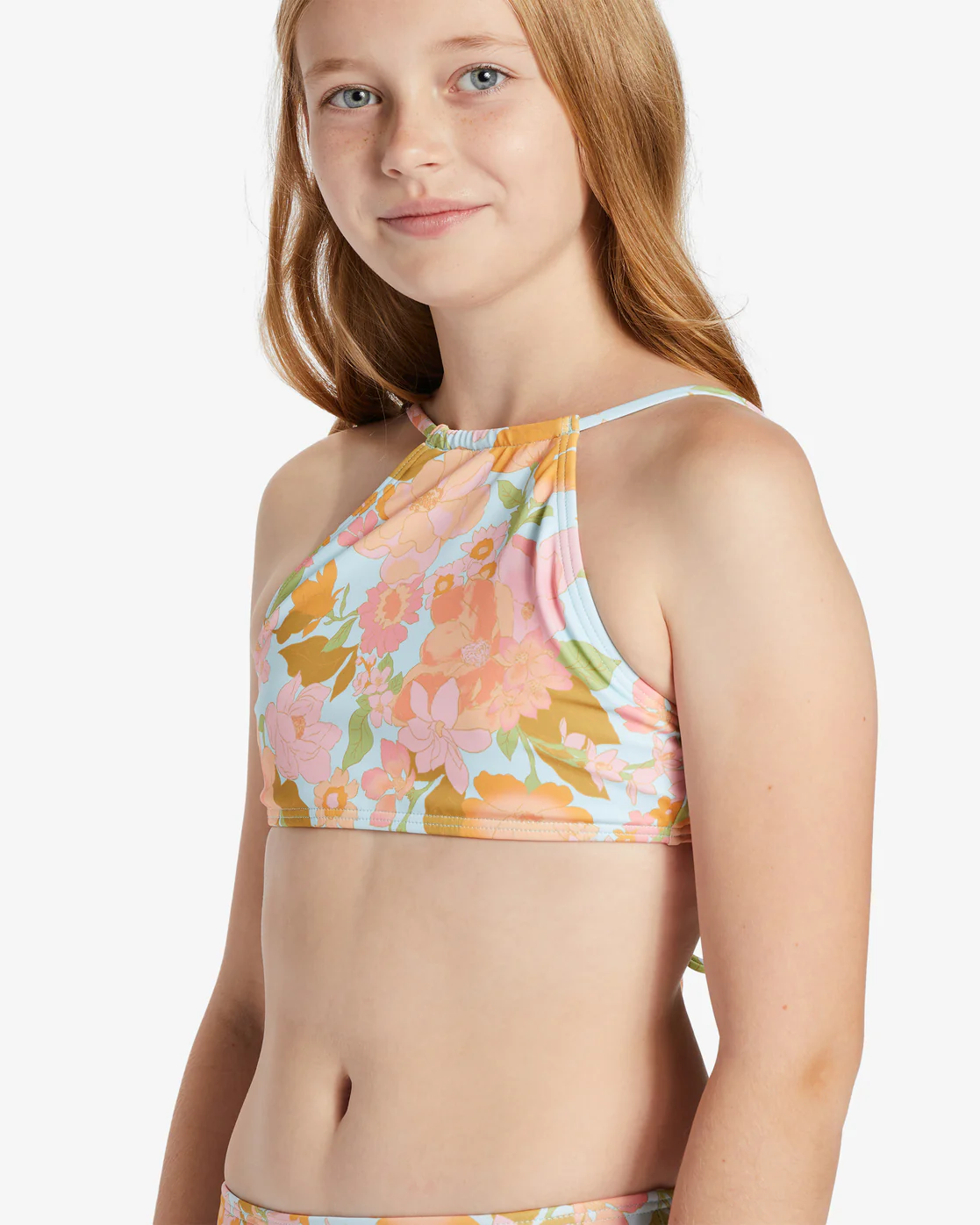 Billabong Girls Blown Away Two Piece High Neck Bikini Set - Multi -Biliabong Outlet