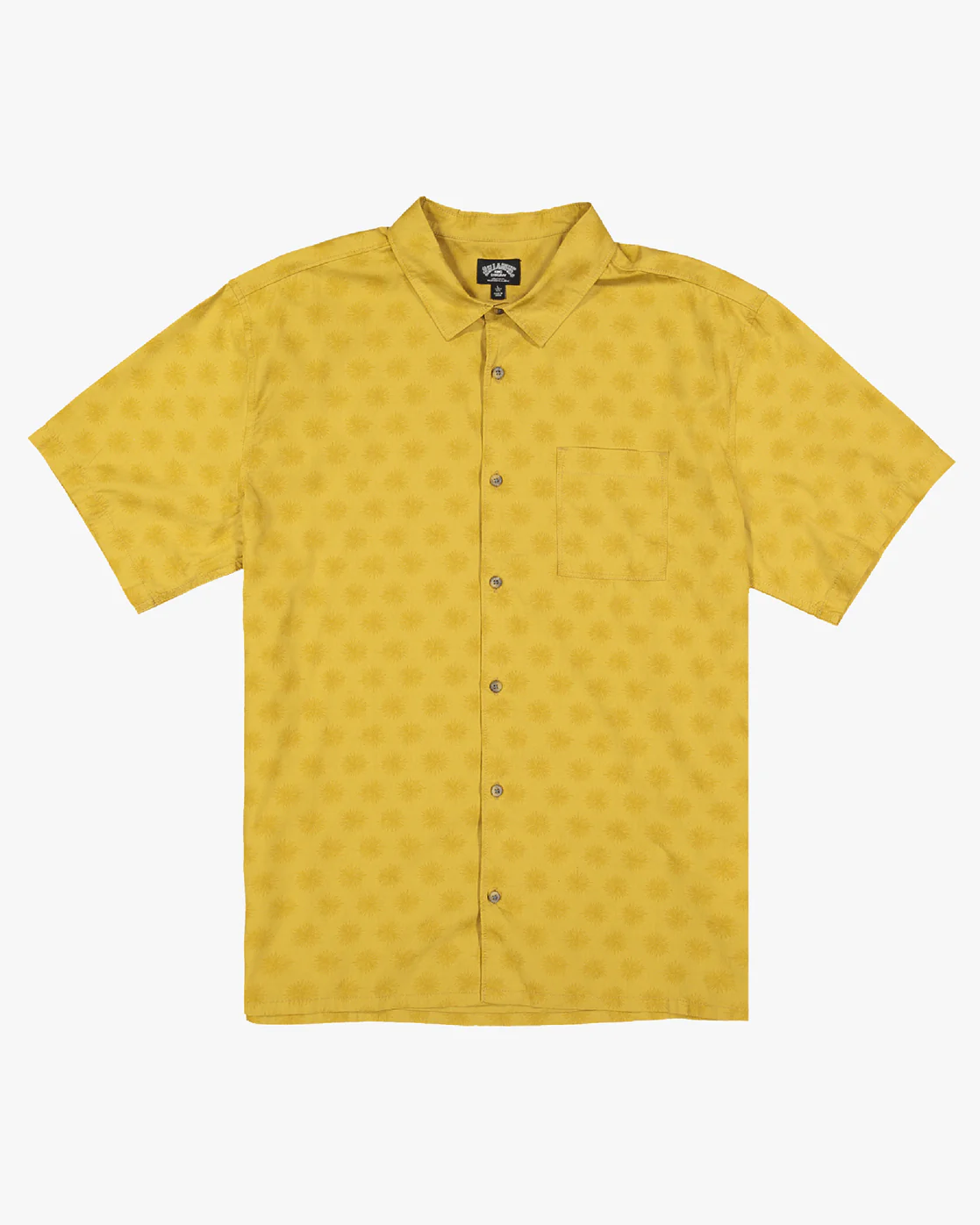 Billabong King Stringray Flowers Short Sleeve Woven Shirt - Mustard -Biliabong Outlet