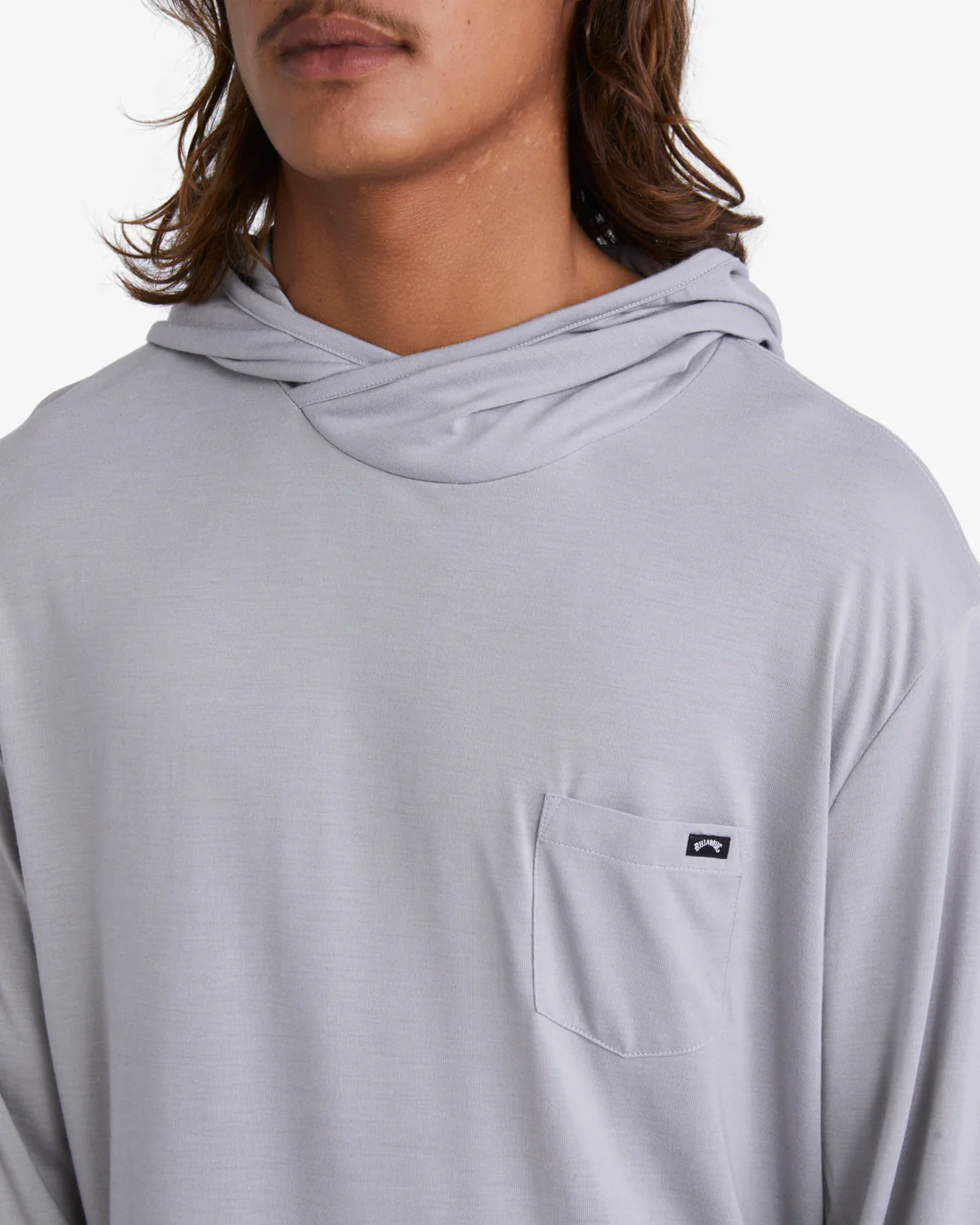 Billabong Eclipse Hooded Long Sleeve Surf T-Shirt - Alloy -Biliabong Outlet