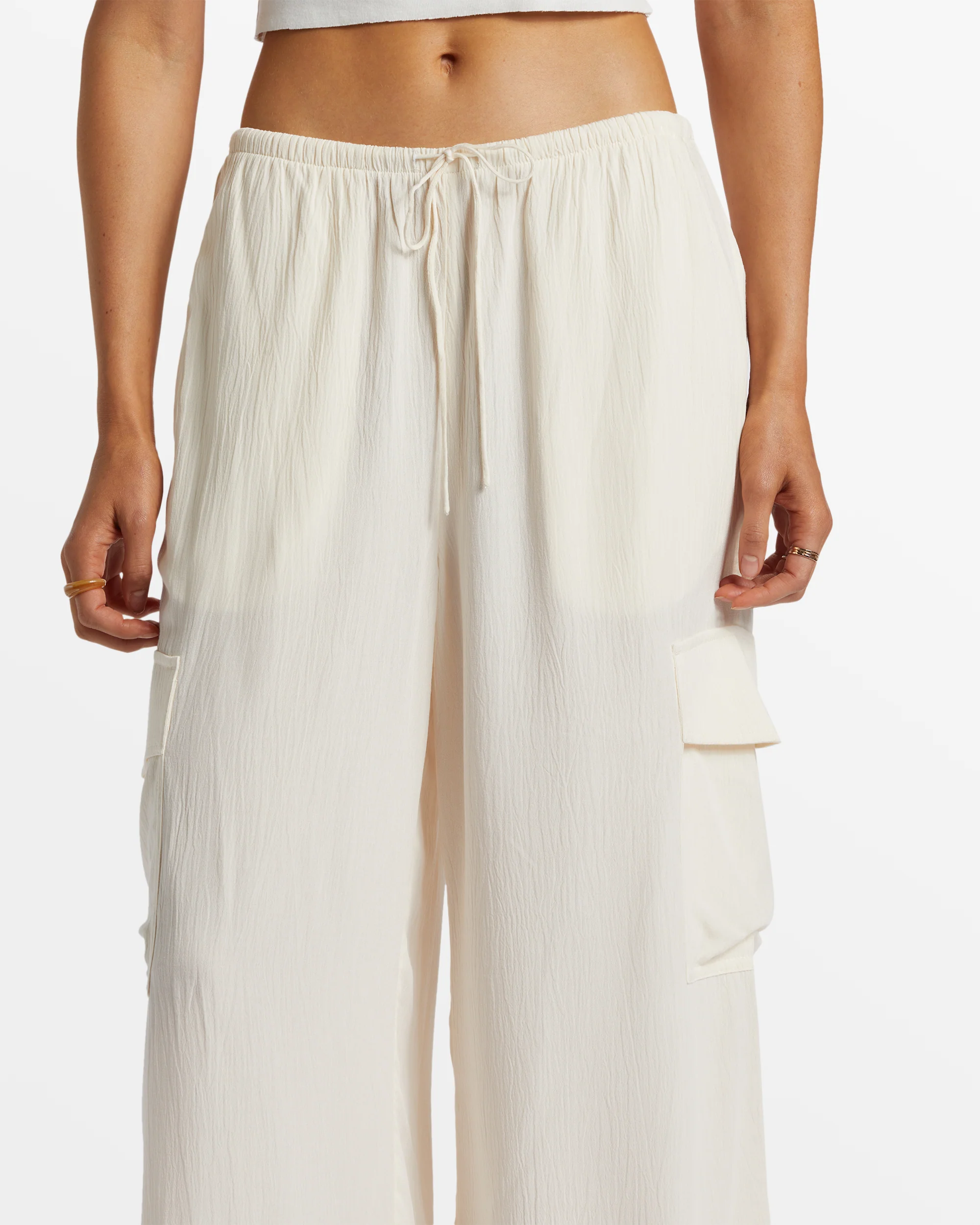 Billabong Beach Babe Cargo Pants - Salt Crystal -Biliabong Outlet