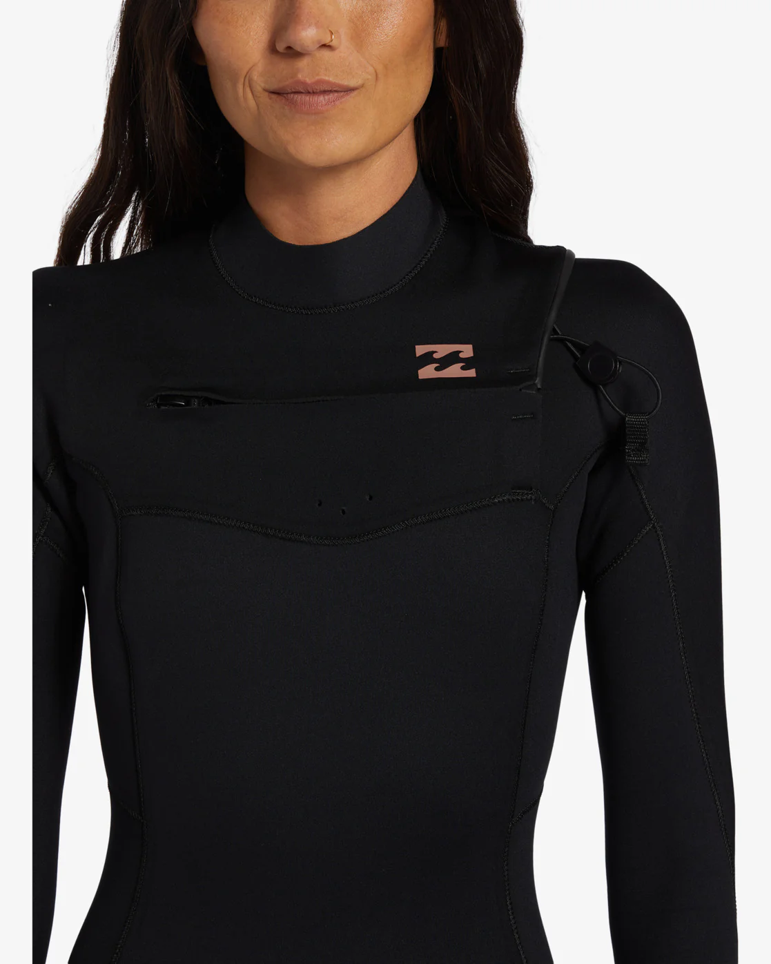 Billabong 4/3mm Foil Chest Zip Wetsuit - Black -Biliabong Outlet