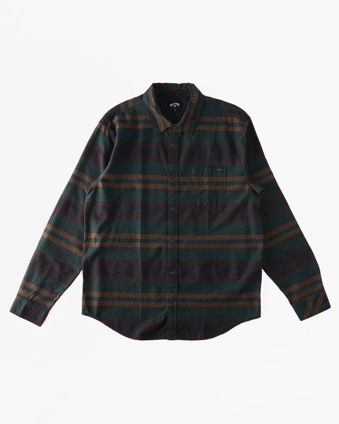 Billabong Coastline Flannel Long Sleeve Shirt - Jungle -Biliabong Outlet