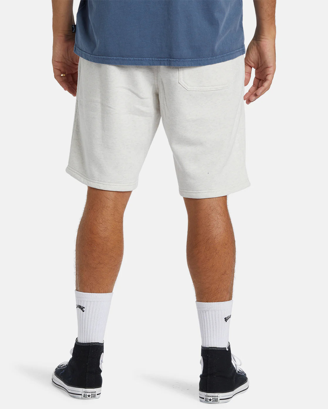 Billabong Shorebird Short Elastic Waist Shorts - Light Grey Heather -Biliabong Outlet