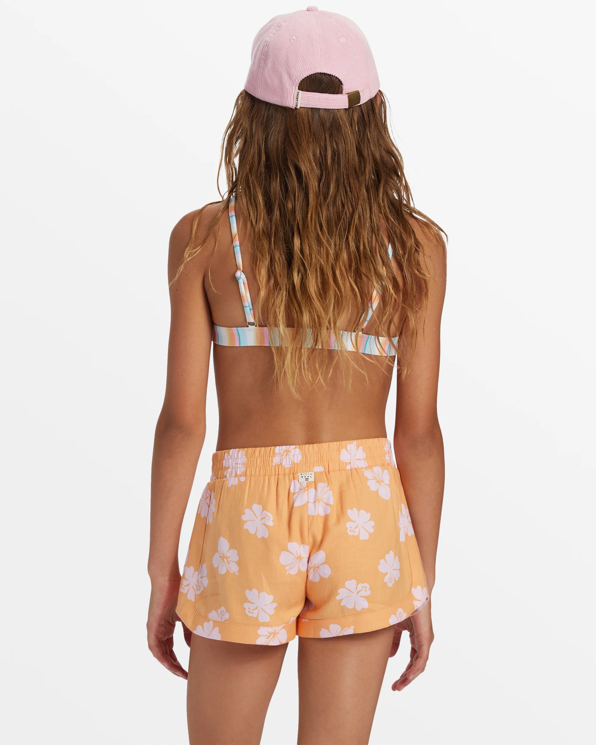 Billabong Girl's Mad For You Shorts - Tangy Peach -Biliabong Outlet