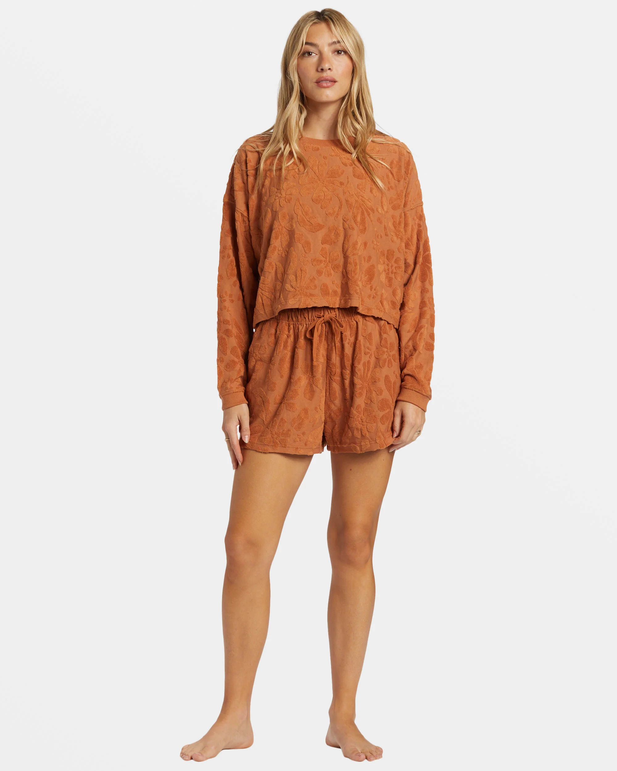 Billabong Loosen Up Crew Neck Sweatshirt - Toffee -Biliabong Outlet