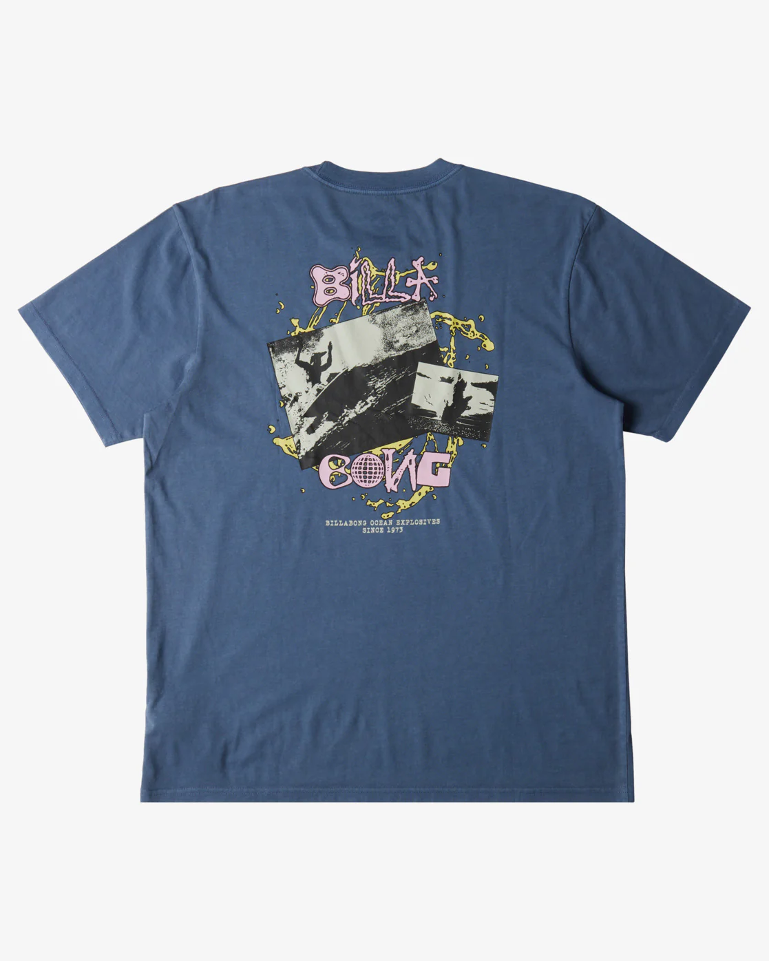 Billabong High Tide Short Sleeve Wave Washed T-Shirt - Slate Blue -Biliabong Outlet