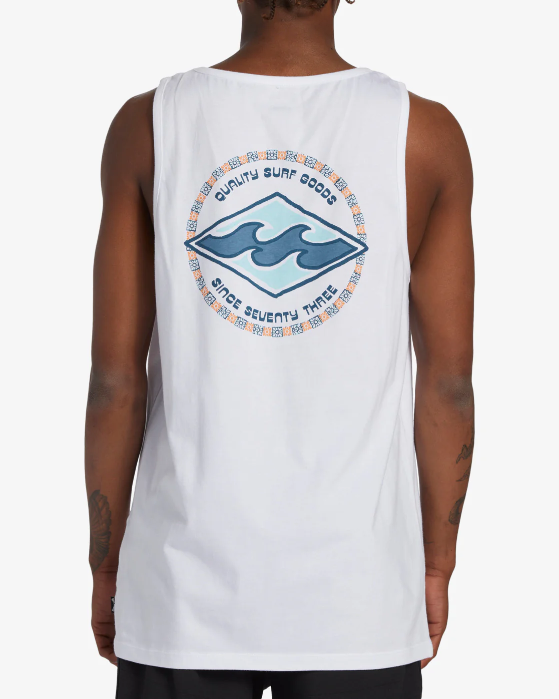 Billabong Rotor Diamond Tank - White -Biliabong Outlet