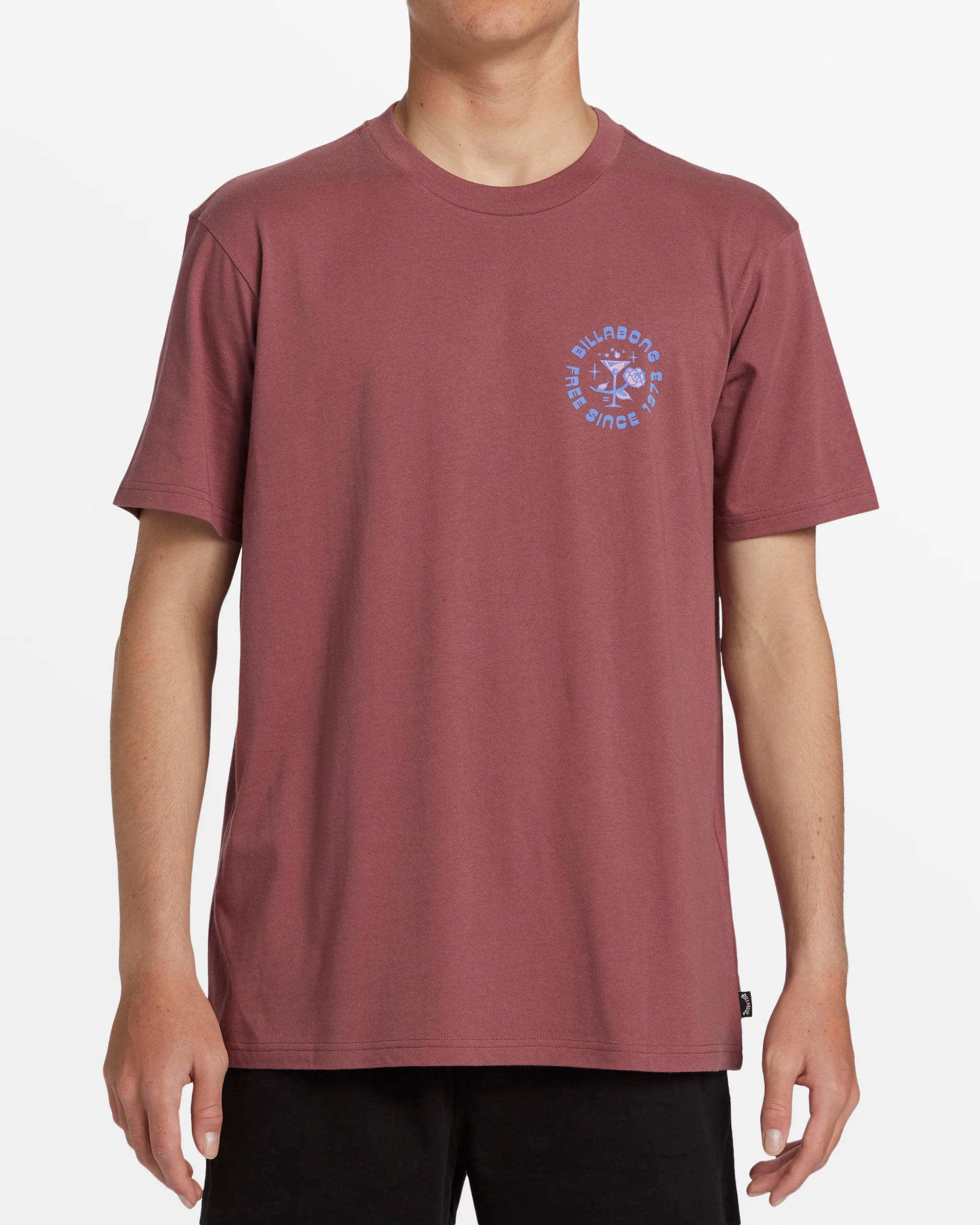 Billabong Passage T-Shirt - Dusty Red -Biliabong Outlet