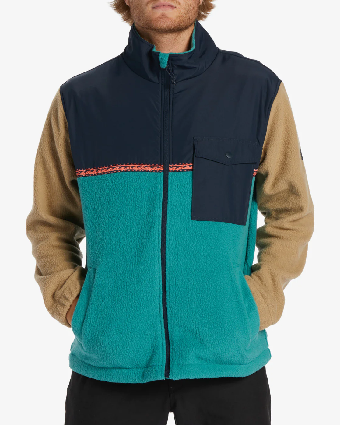 Billabong A/Div Boundary Trail Zip-Up Fleece - Pacific -Biliabong Outlet