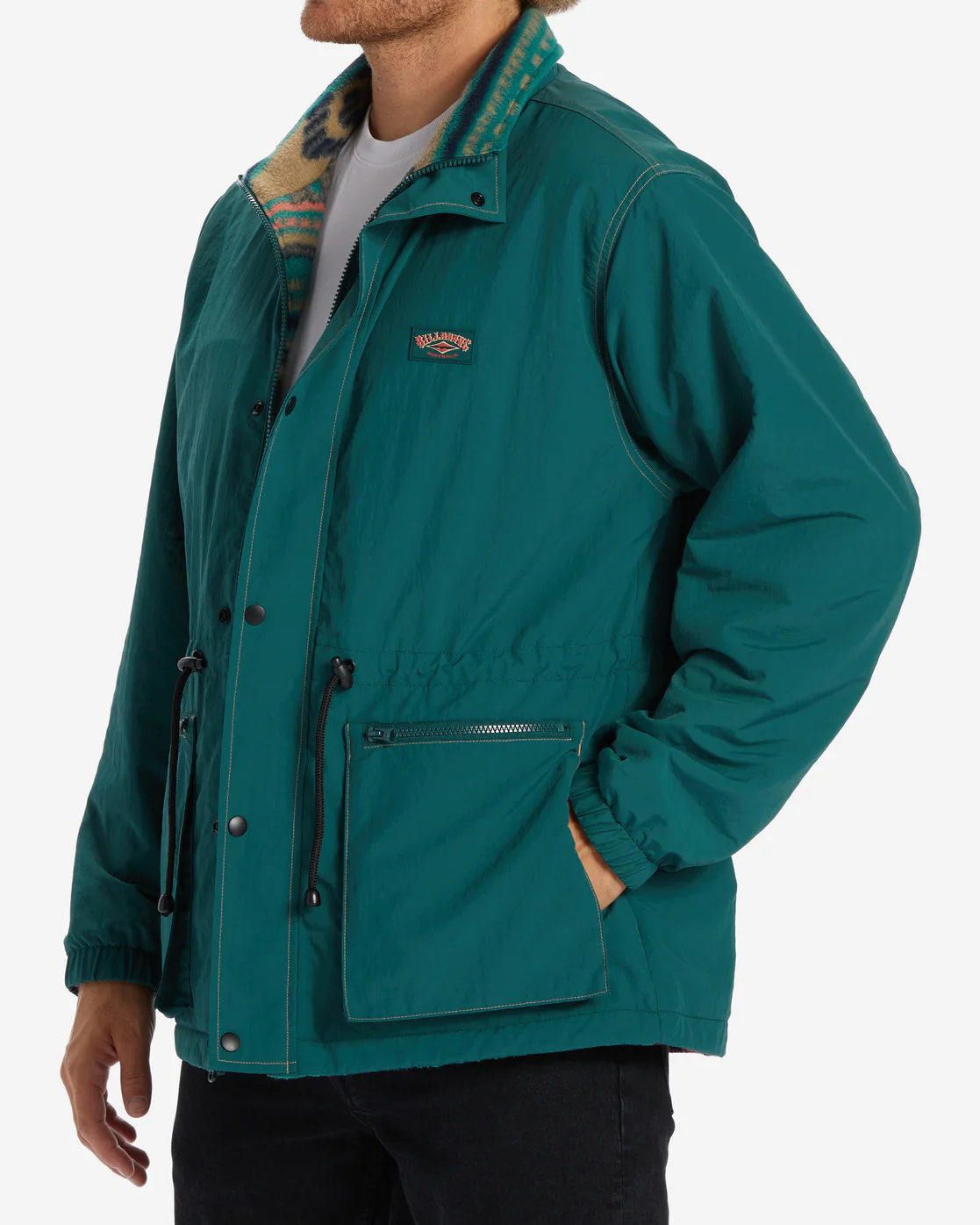 Billabong Gnaraloo Reversible Jacket - Deep Teal -Biliabong Outlet