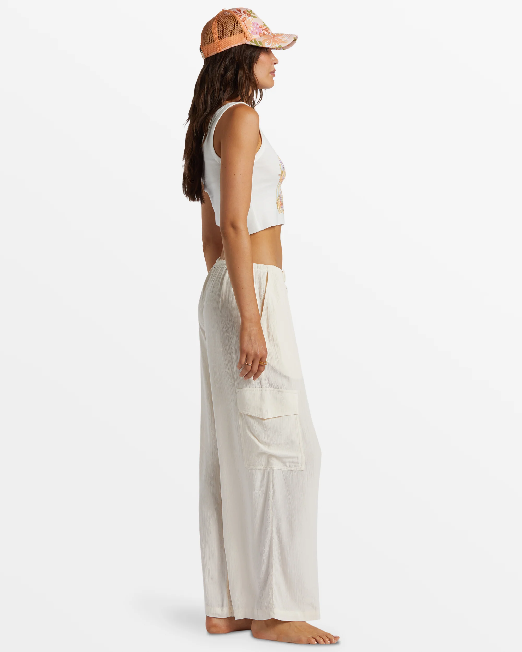 Billabong Beach Babe Cargo Pants - Salt Crystal -Biliabong Outlet