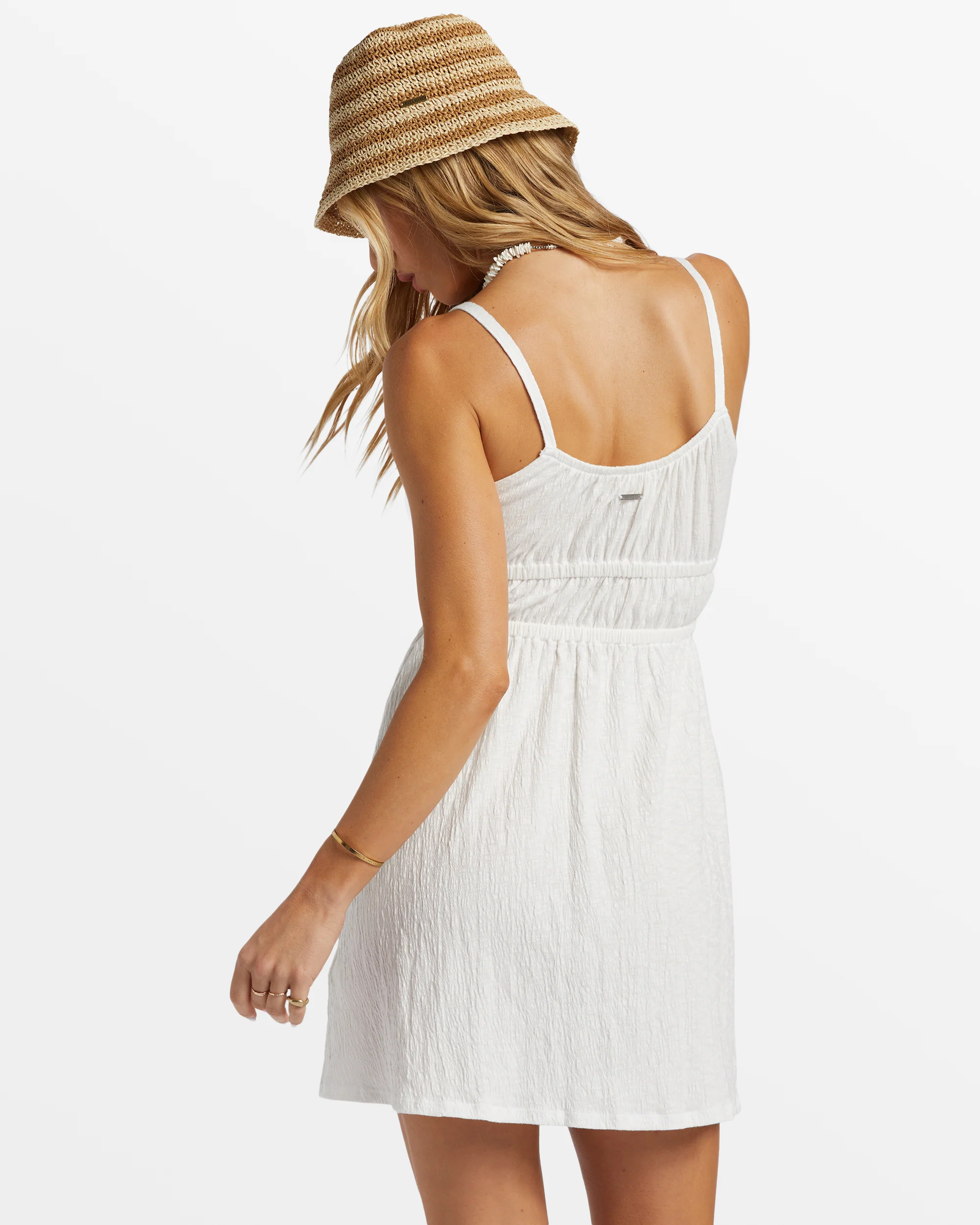 Billabong Lynn Knit Mini Dress - Salt Crystal -Biliabong Outlet