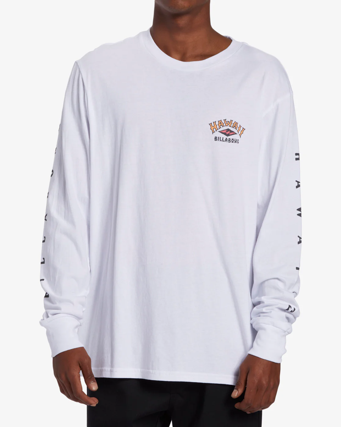 Billabong Arch Hawaii Long Sleeve T-Shirt - White -Biliabong Outlet