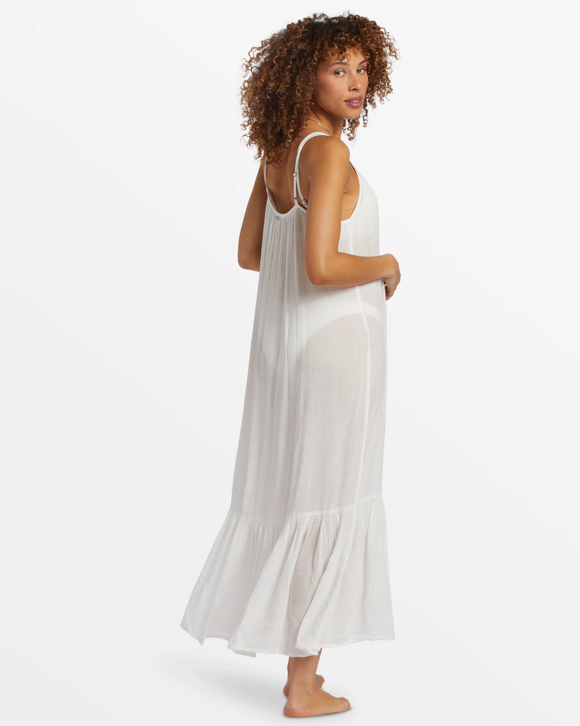 Billabong Blue Tides Beach Midi Dress - Salt Crystal -Biliabong Outlet