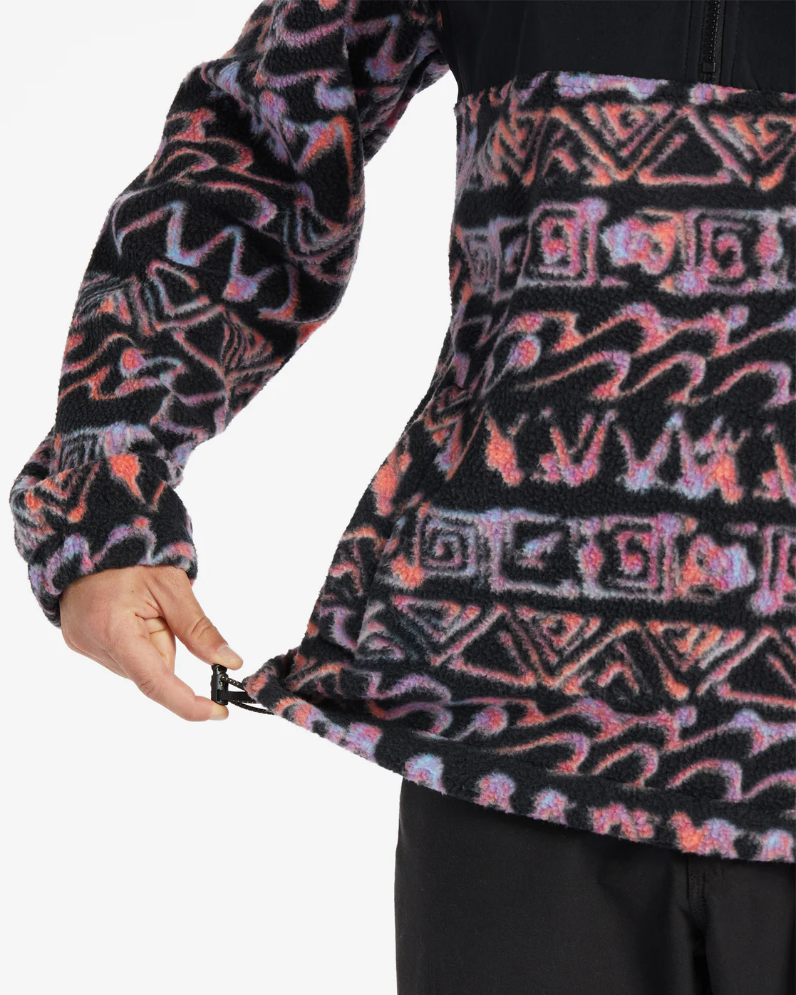 Billabong Boundary Re-Issue Mock-Neck Sweatshirt - Black -Biliabong Outlet