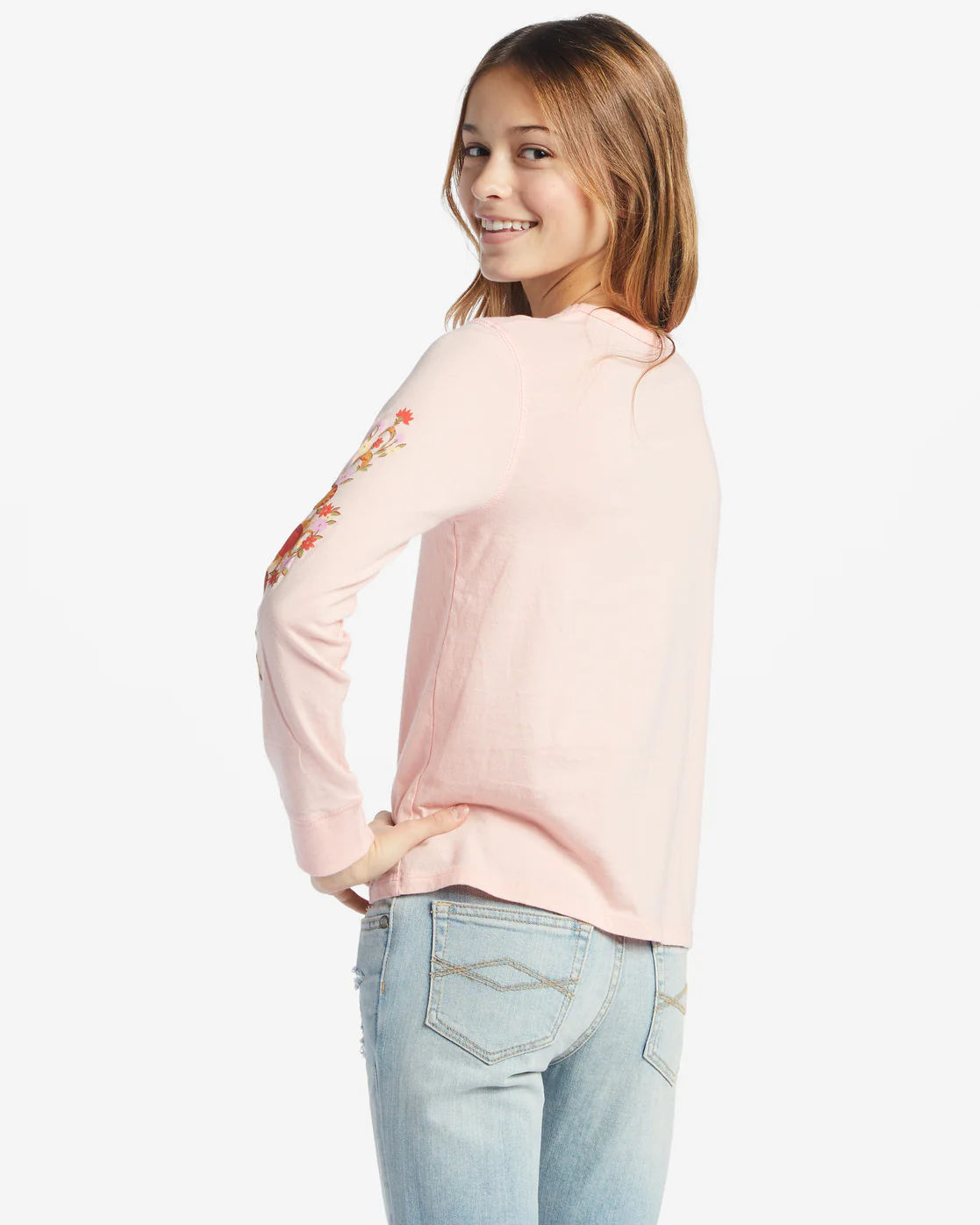 Billabong Girls Wild Flowers Bloom T-Shirt - Soft Blush -Biliabong Outlet