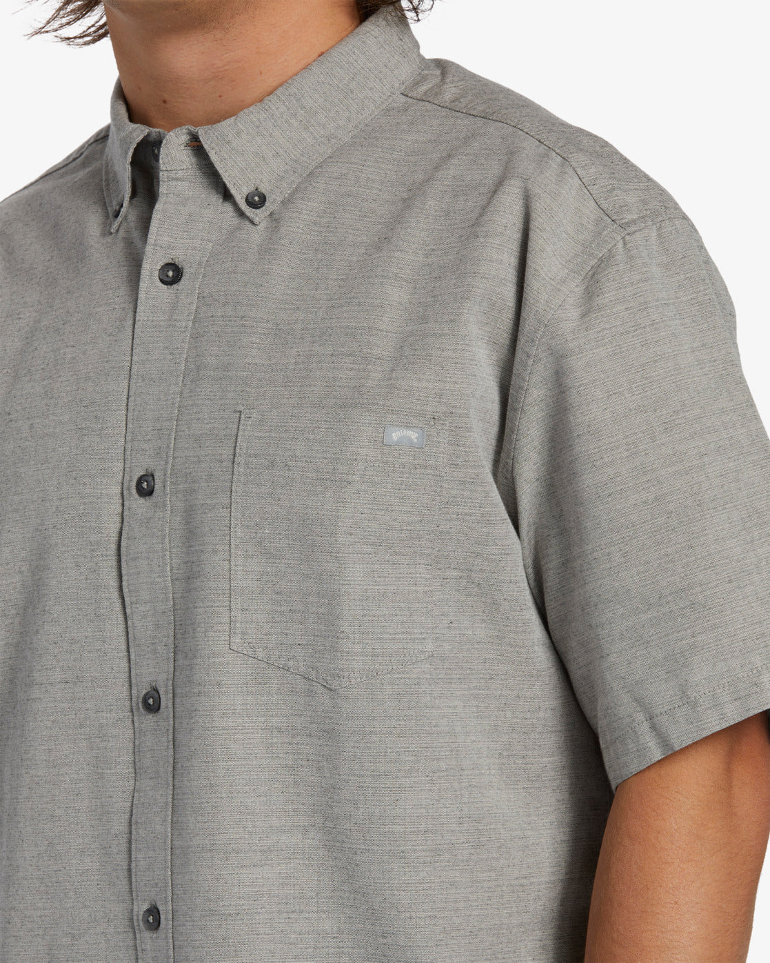 Billabong All Day Short Sleeve Shirt - Light Grey -Biliabong Outlet