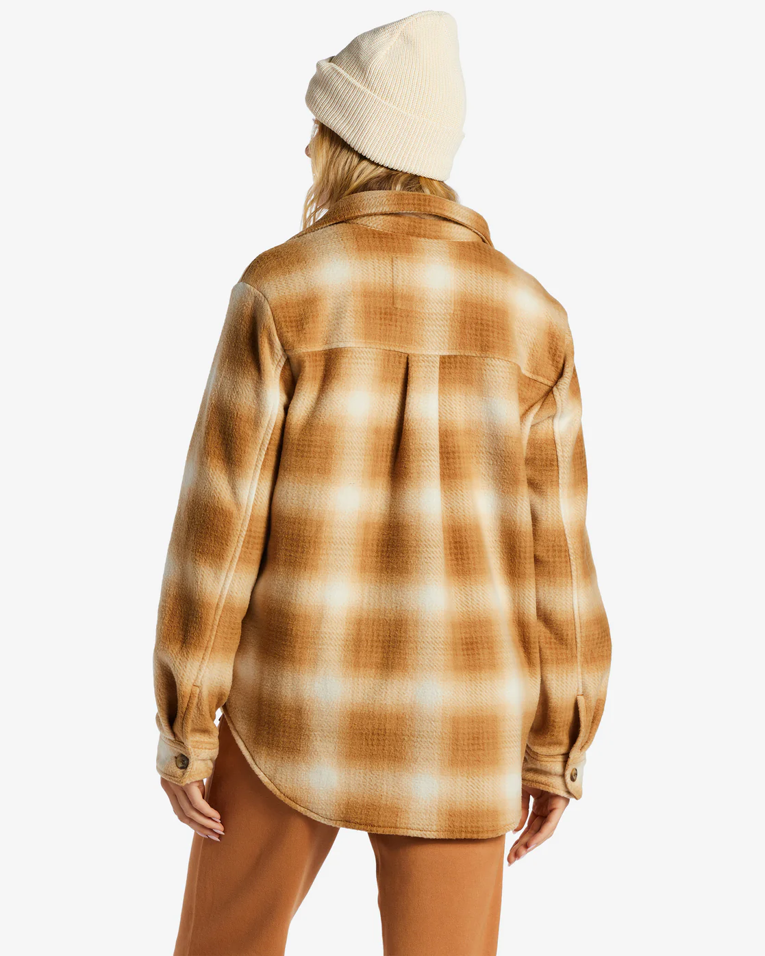 Billabong A/Div Forge Fleece Flannel Shacket - Caramel -Biliabong Outlet