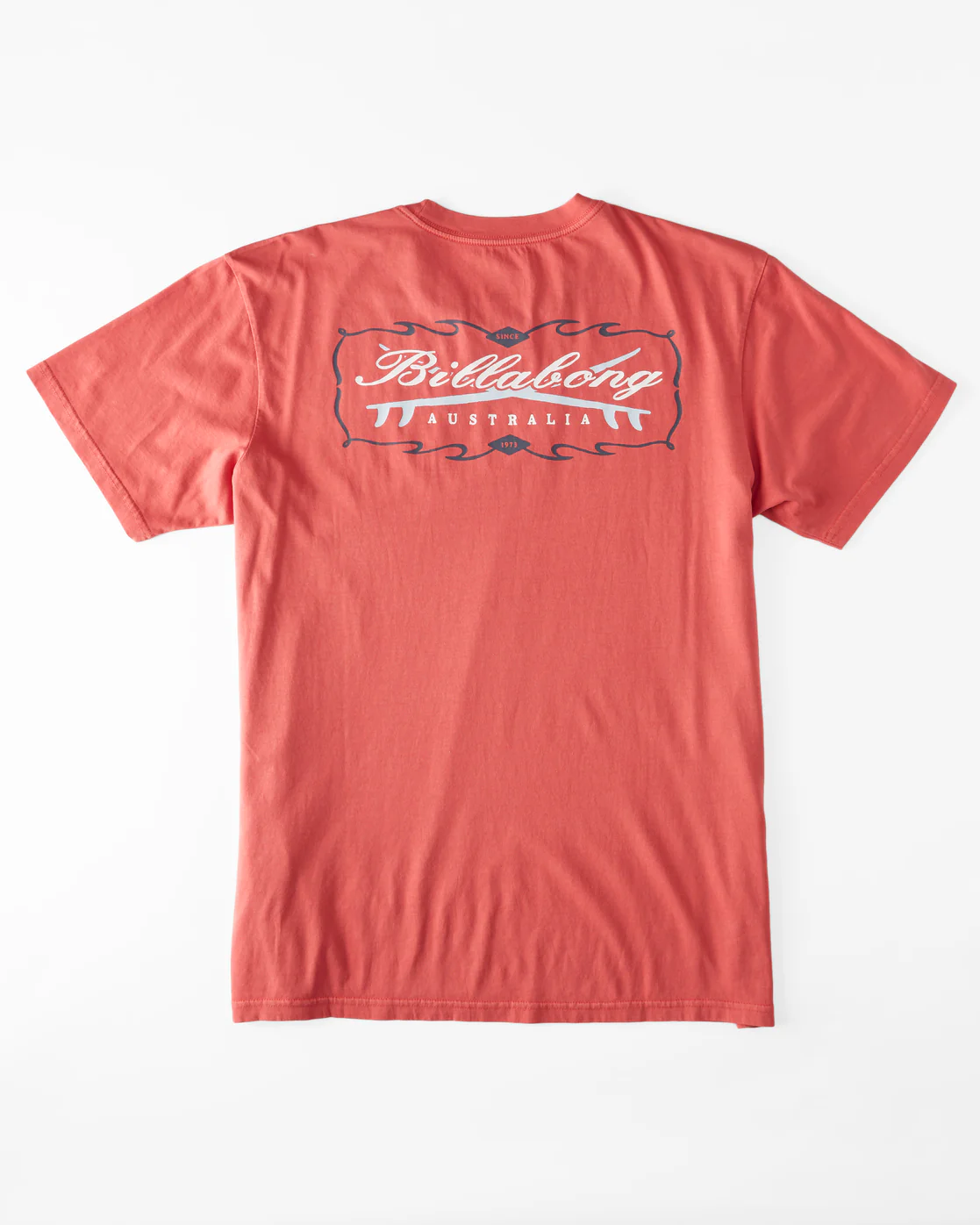 Billabong Crossboards Short Sleeve Wave Washed T-Shirt - Coral -Biliabong Outlet