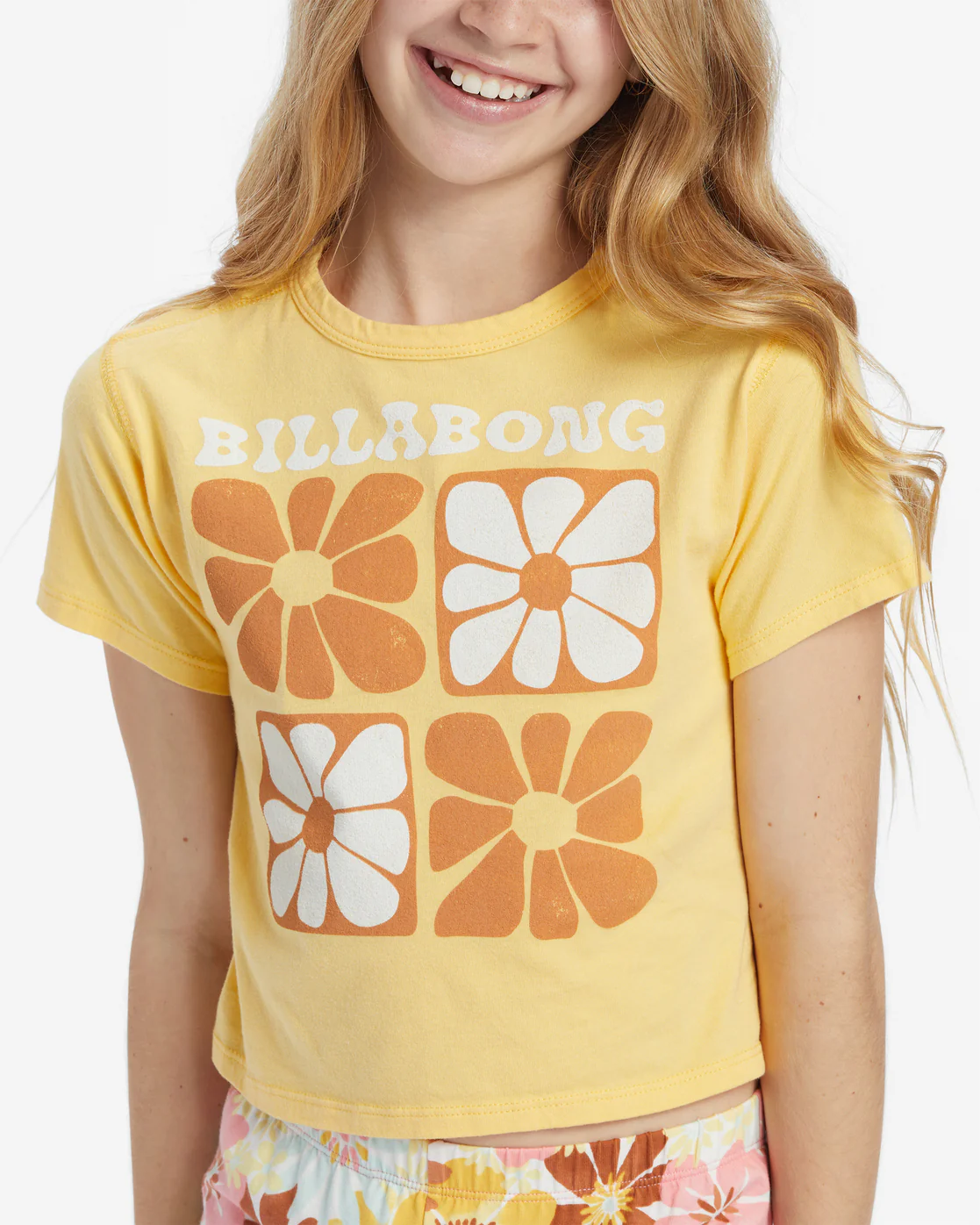 Billabong Girls Plant A Flower T-Shirt - Honeysuckle -Biliabong Outlet