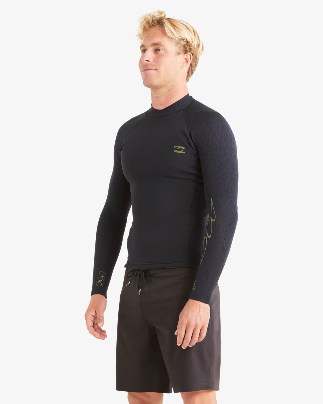 Billabong 1mm Revolution Natural Jkt Wetsuit Jacket - Black -Biliabong Outlet