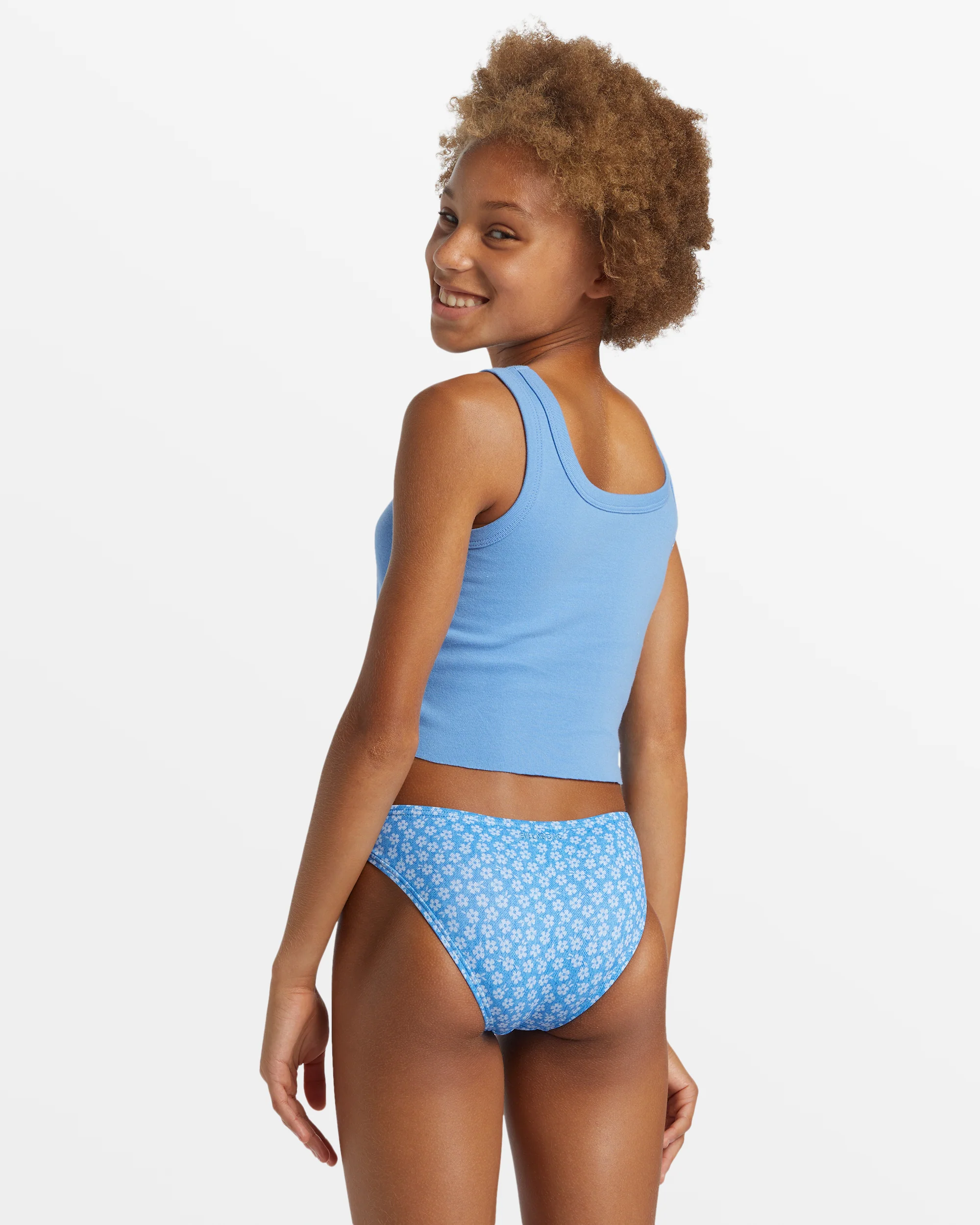 Billabong Girl's Sea Ya Later Cropped Tank Top - Marina -Biliabong Outlet