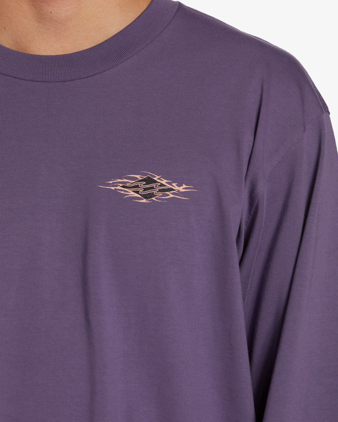 Billabong Collision OG Long Sleeve T-Shirt - Washed Violet -Biliabong Outlet