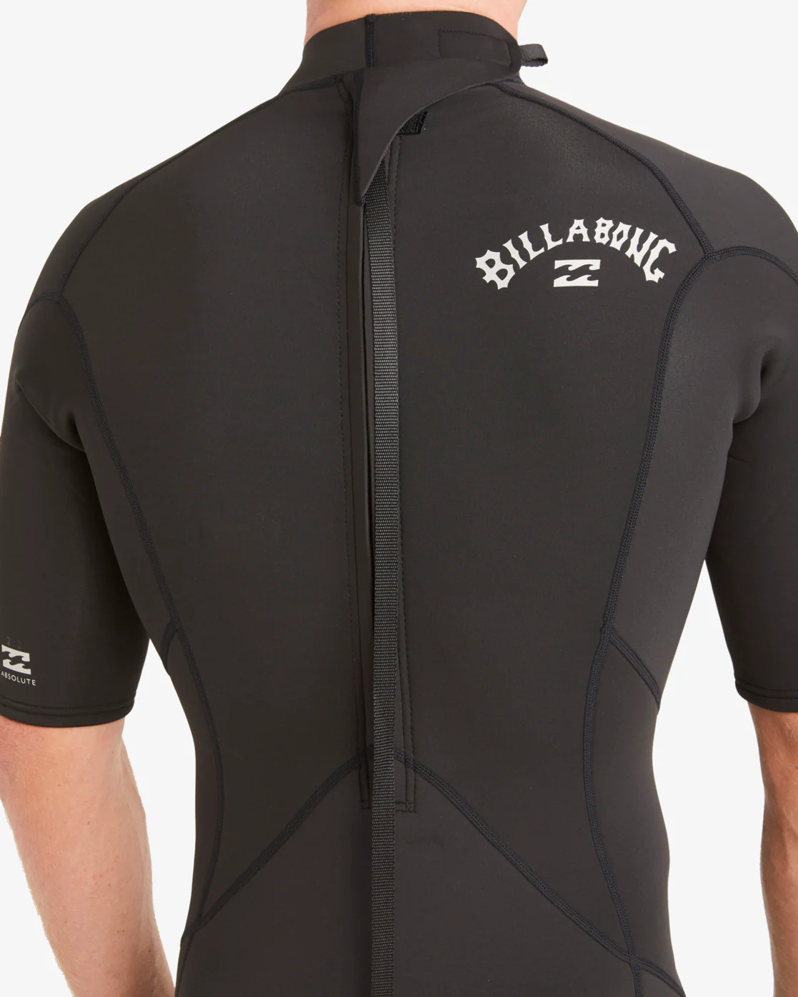 Billabong 2/2mm Absolute Short Sleeve Back Zip Springsuit - Black -Biliabong Outlet