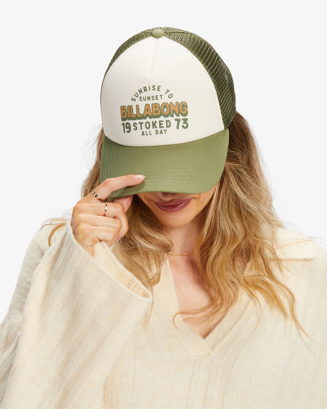 Billabong Aloha Forever Trucker Hat - Avocado -Biliabong Outlet