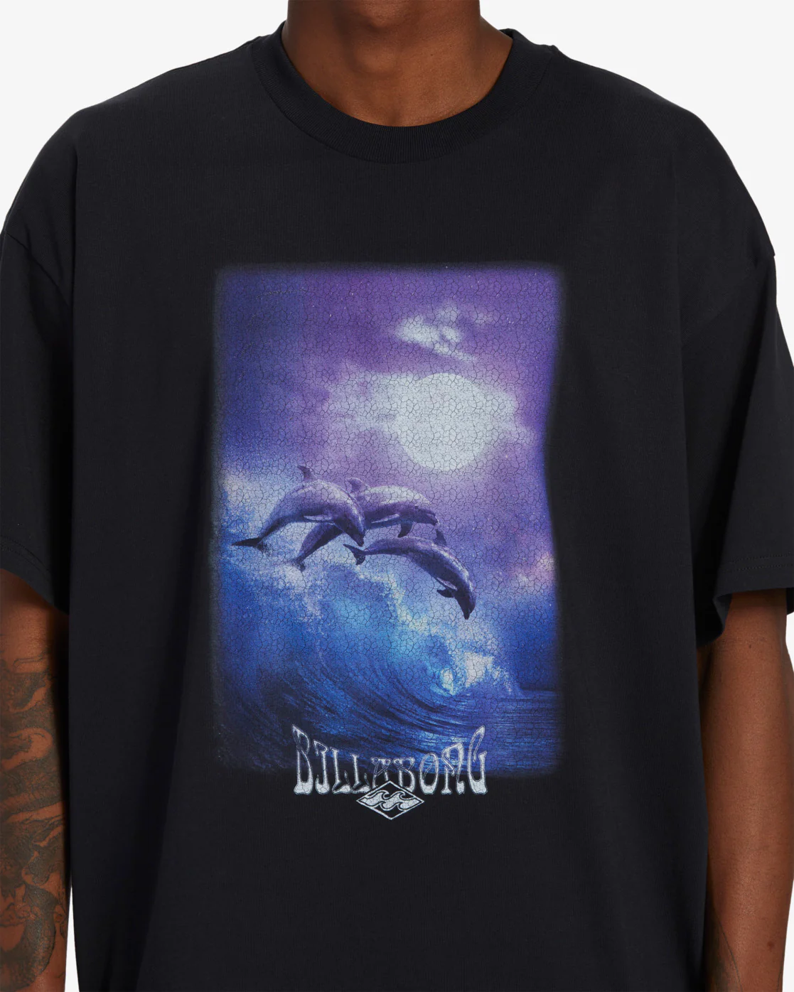 Billabong Dolphin Love OG Short Sleeve T-Shirt - Black -Biliabong Outlet