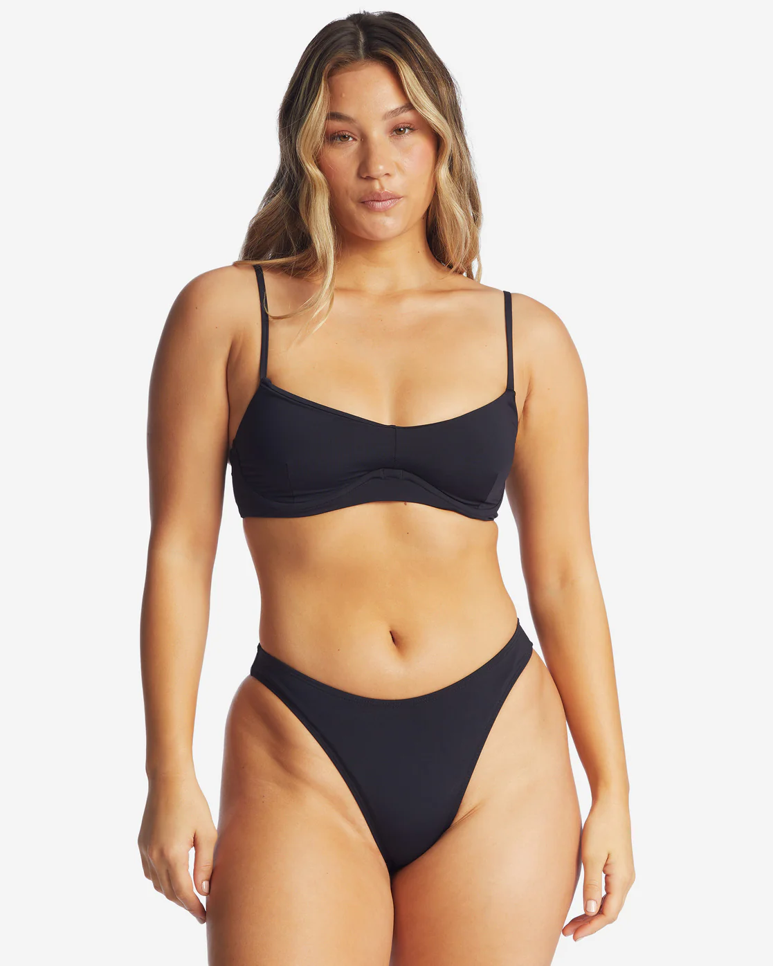 Billabong Sol Searcher Havana Skimpy Bikini Bottoms - Black Pebble -Biliabong Outlet