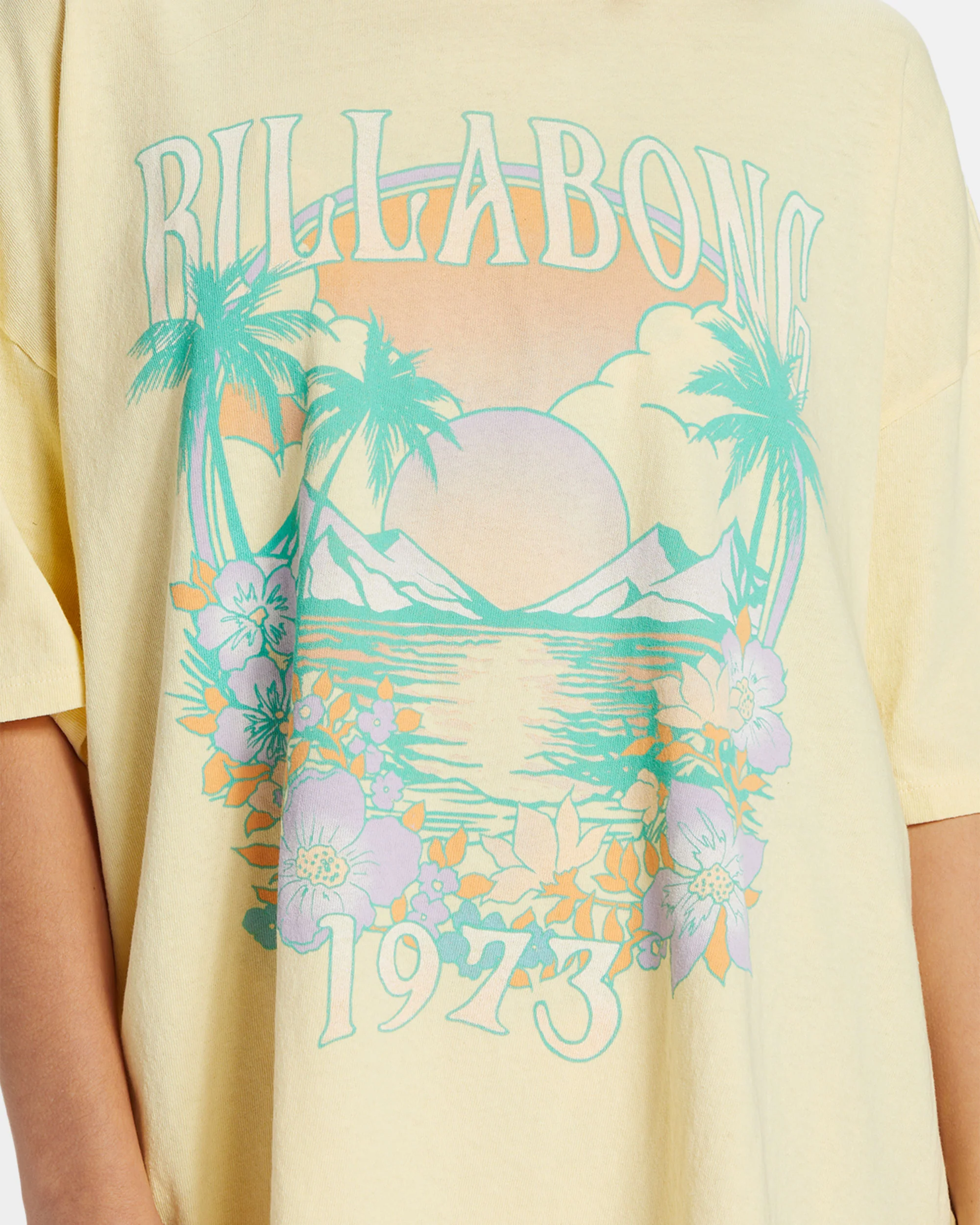Billabong Island Holiday Oversized T-Shirt - Yellow -Biliabong Outlet