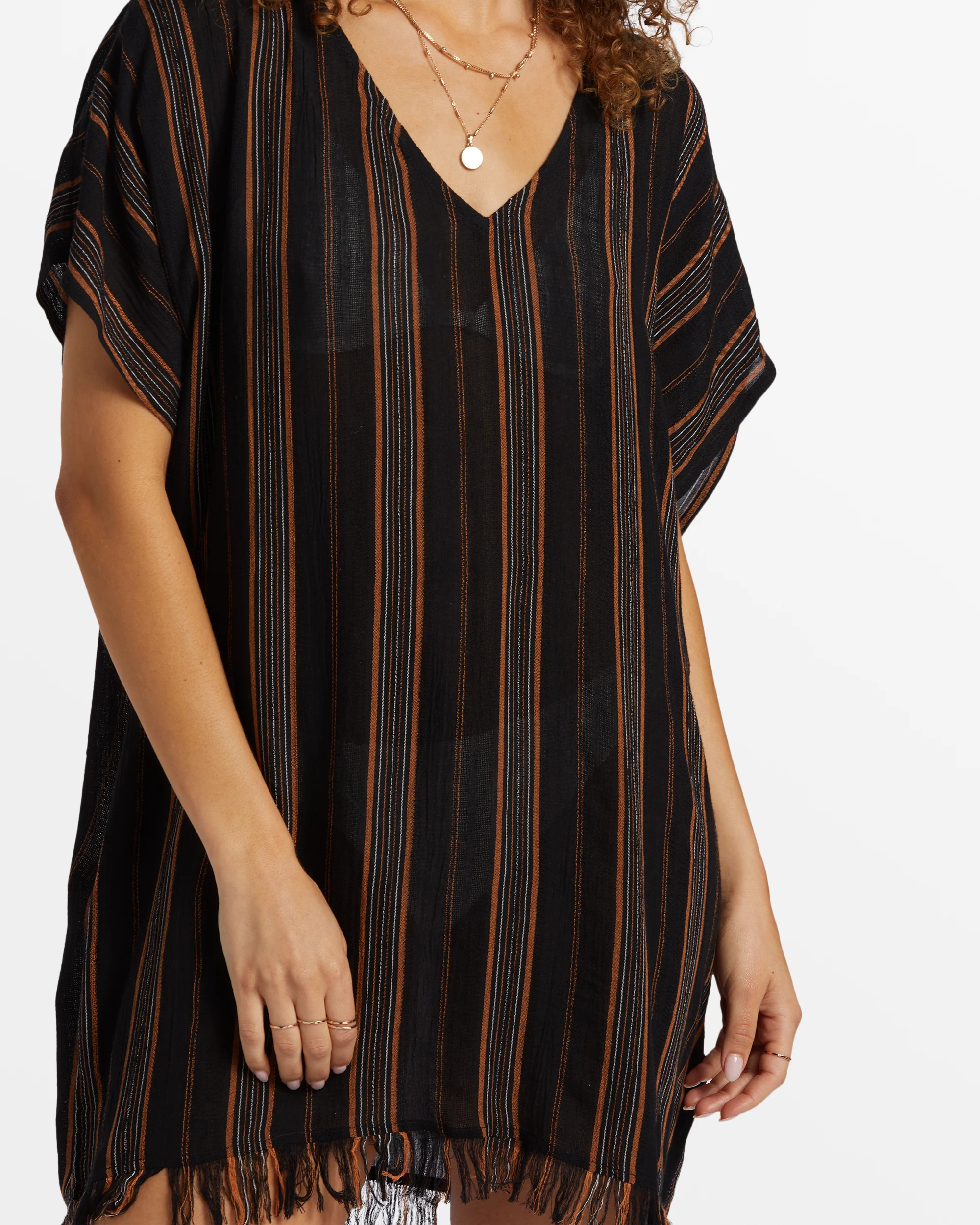 Billabong Walk Away Tunic Top - Black -Biliabong Outlet