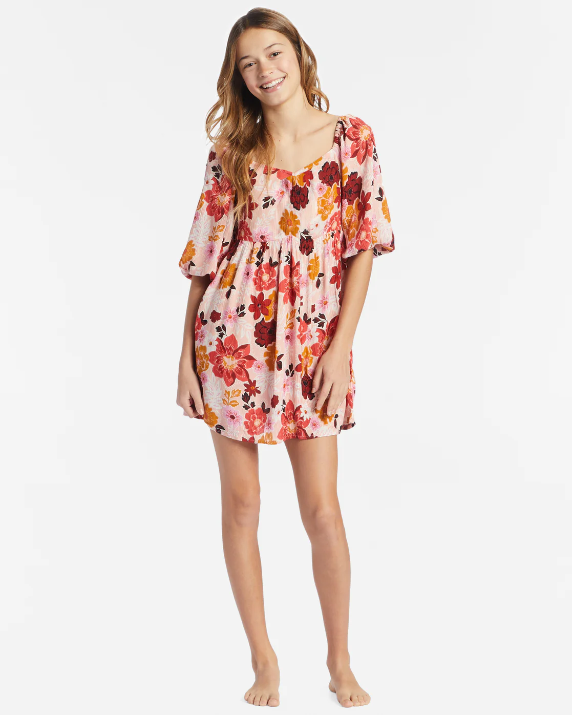Billabong Girls Swept Away Jr Dress - Soft Blush -Biliabong Outlet