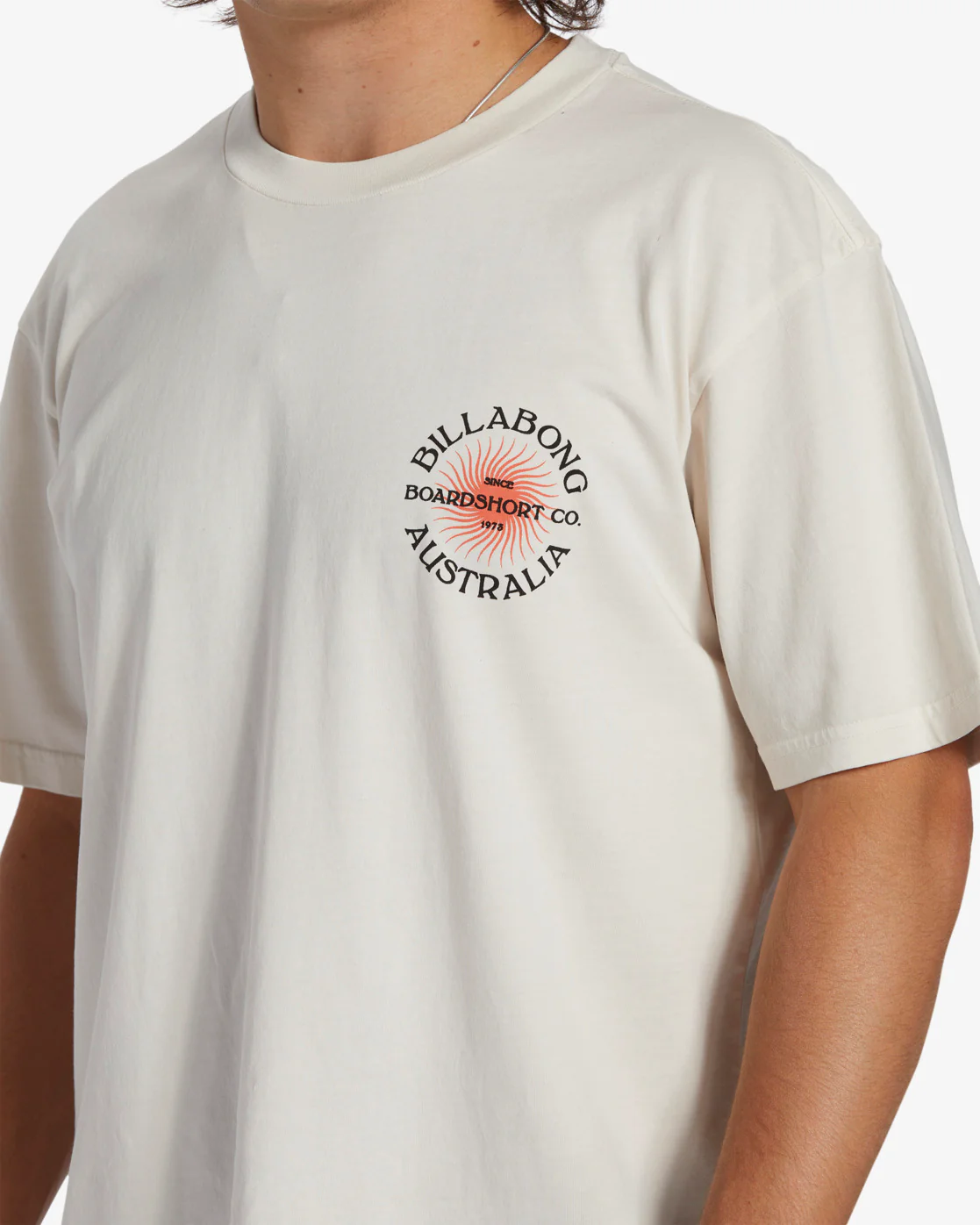 Billabong Connection Short Sleeve Wave Washed T-Shirt - Off White -Biliabong Outlet