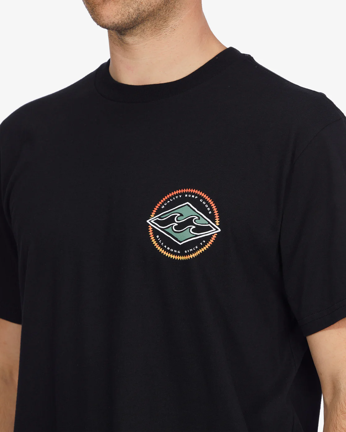Billabong Rotor Diamond Short Sleeve T-Shirt - Black -Biliabong Outlet