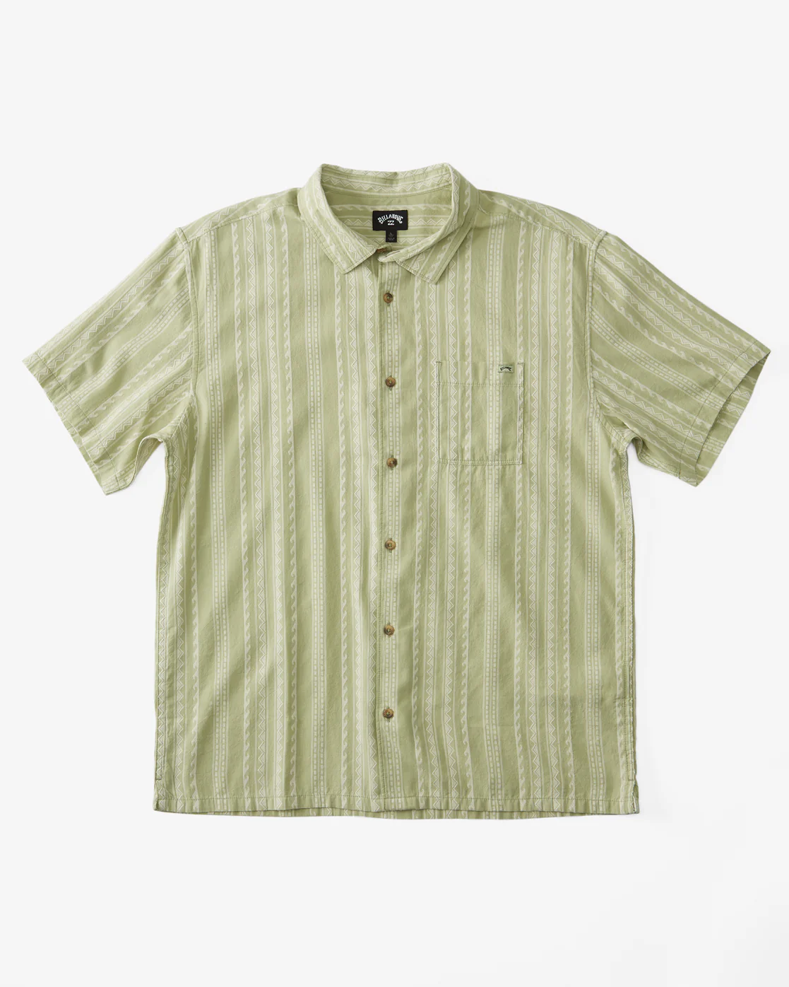 Billabong Sundays Jacquard Short Sleeve Shirt - Sage -Biliabong Outlet