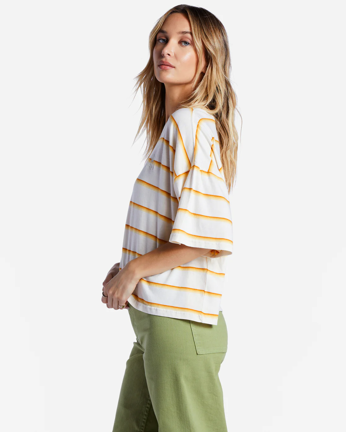 Billabong Feeling Free Boxy T-Shirt - Salt Crystal 1 -Biliabong Outlet