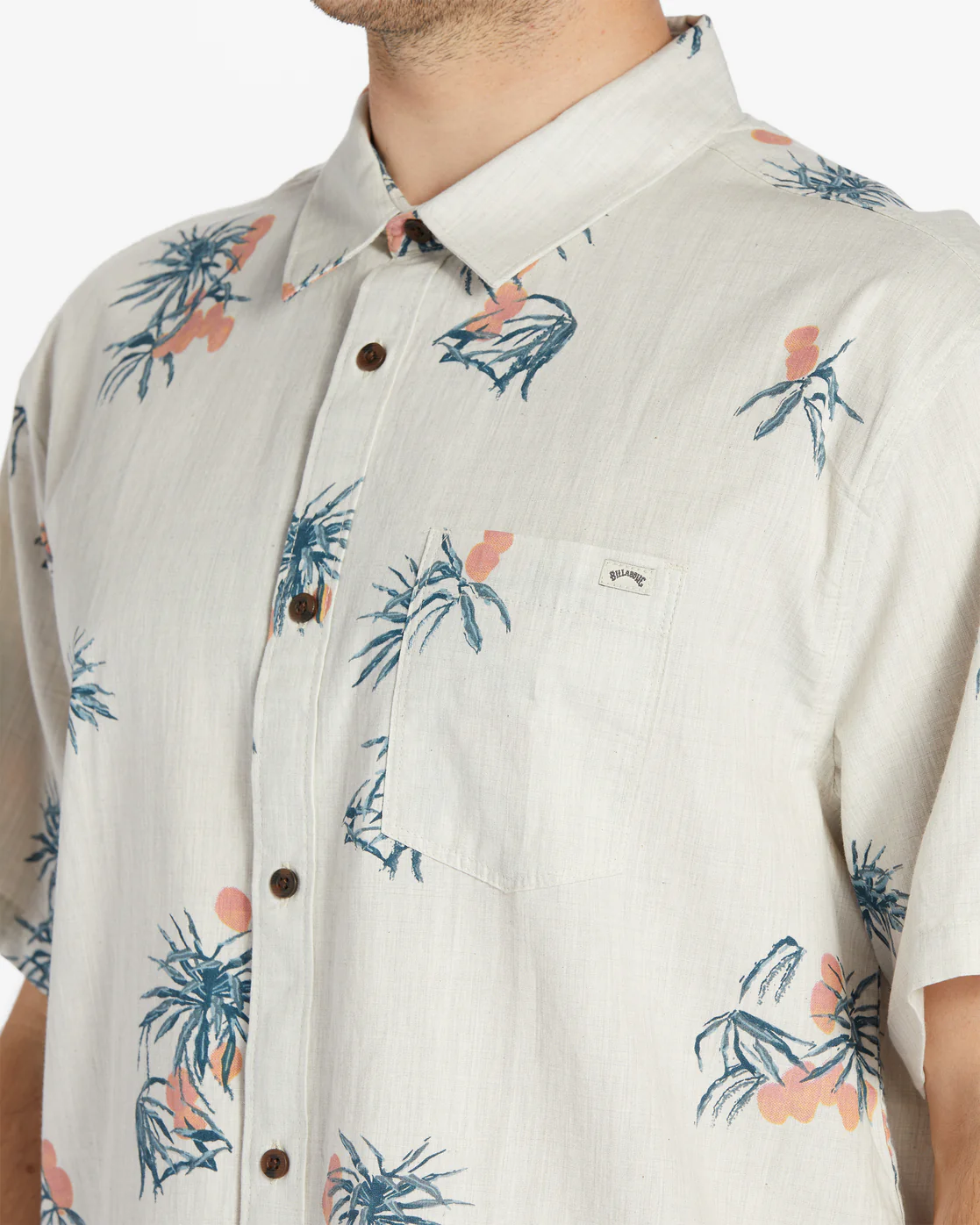 Billabong Sundays Mini Short Sleeve Shirt - Oyster -Biliabong Outlet