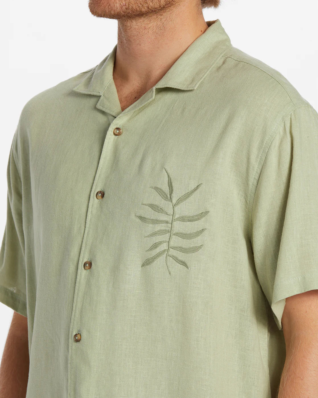 Billabong Sundays Vacay Short Sleeve Shirt - Light Sage -Biliabong Outlet
