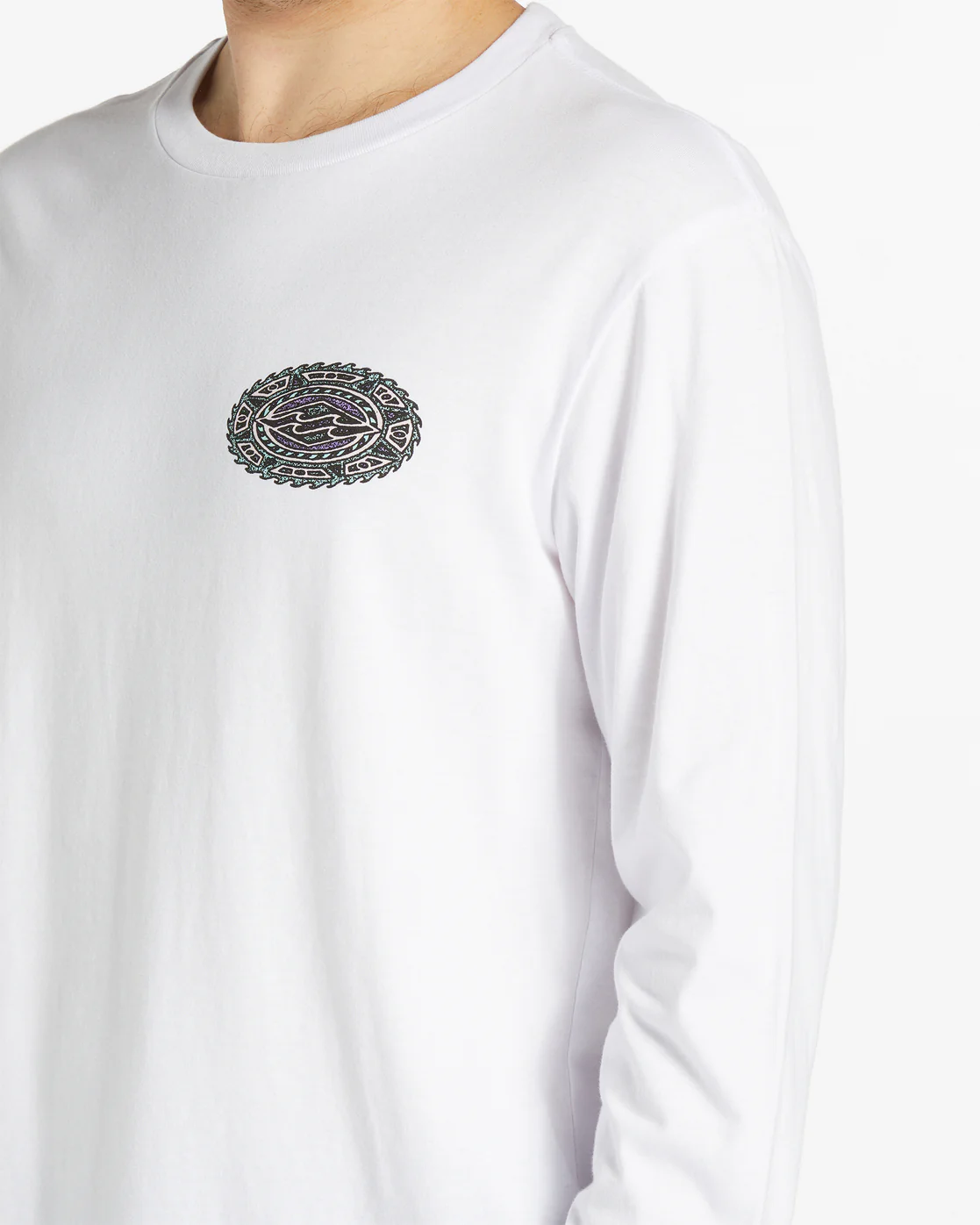 Billabong Crayon Wave Long Sleeve T-Shirt - White -Biliabong Outlet